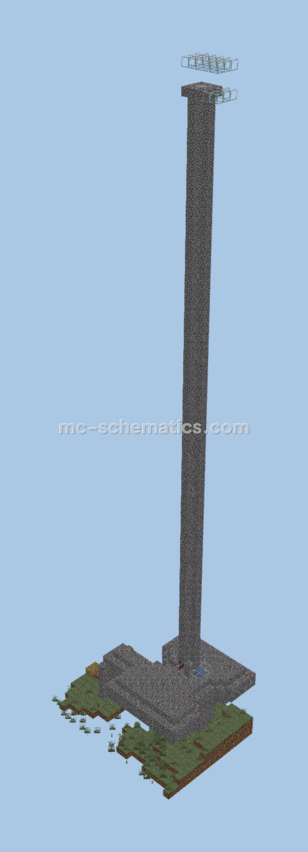 Efficient Creeper and Gunpowder Farm Minecraft schematic