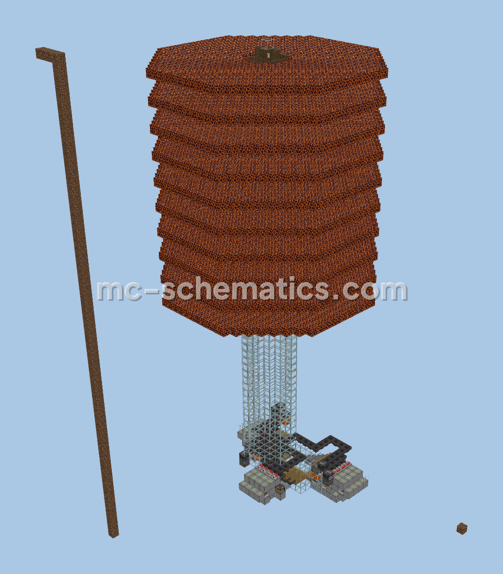 Efficient Gold Farm With Auto Crafter Minecraft schematic