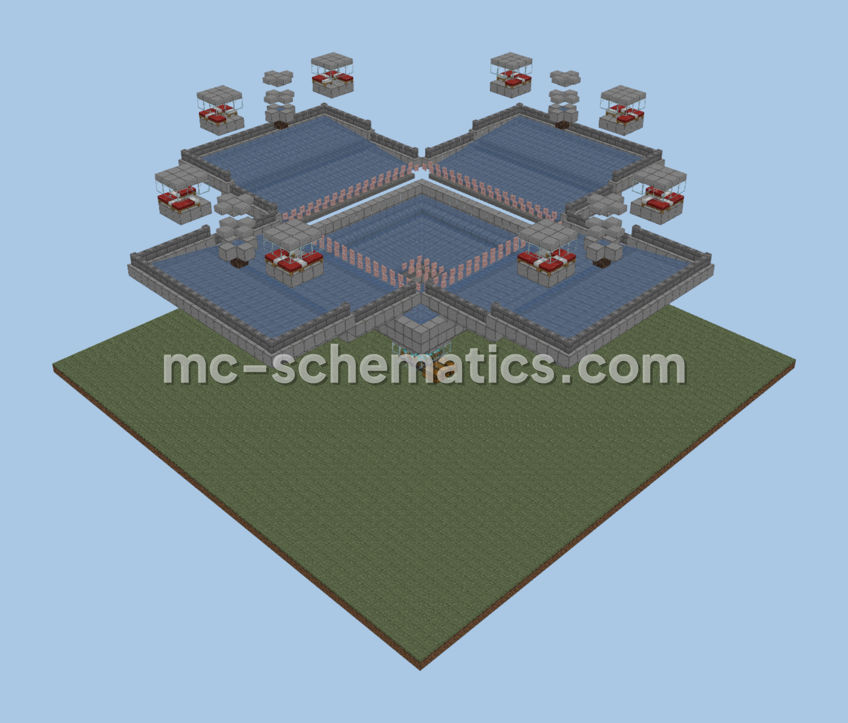 Efficient Iron Farm Minecraft schematic preview