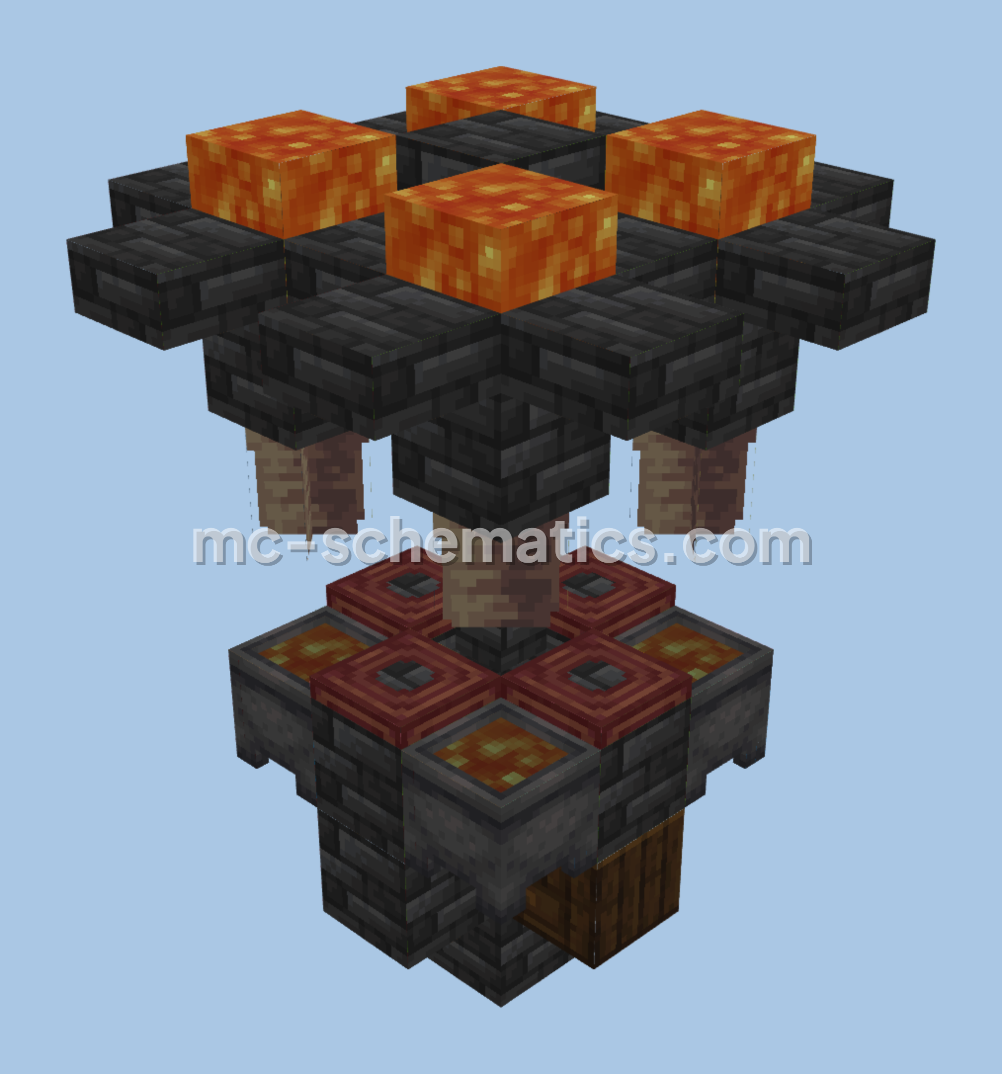 Efficient Lava Farm Minecraft schematic preview