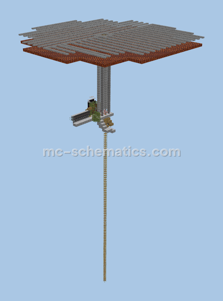 Efficient Nether Gold and Experience Grinder Minecraft schematic
