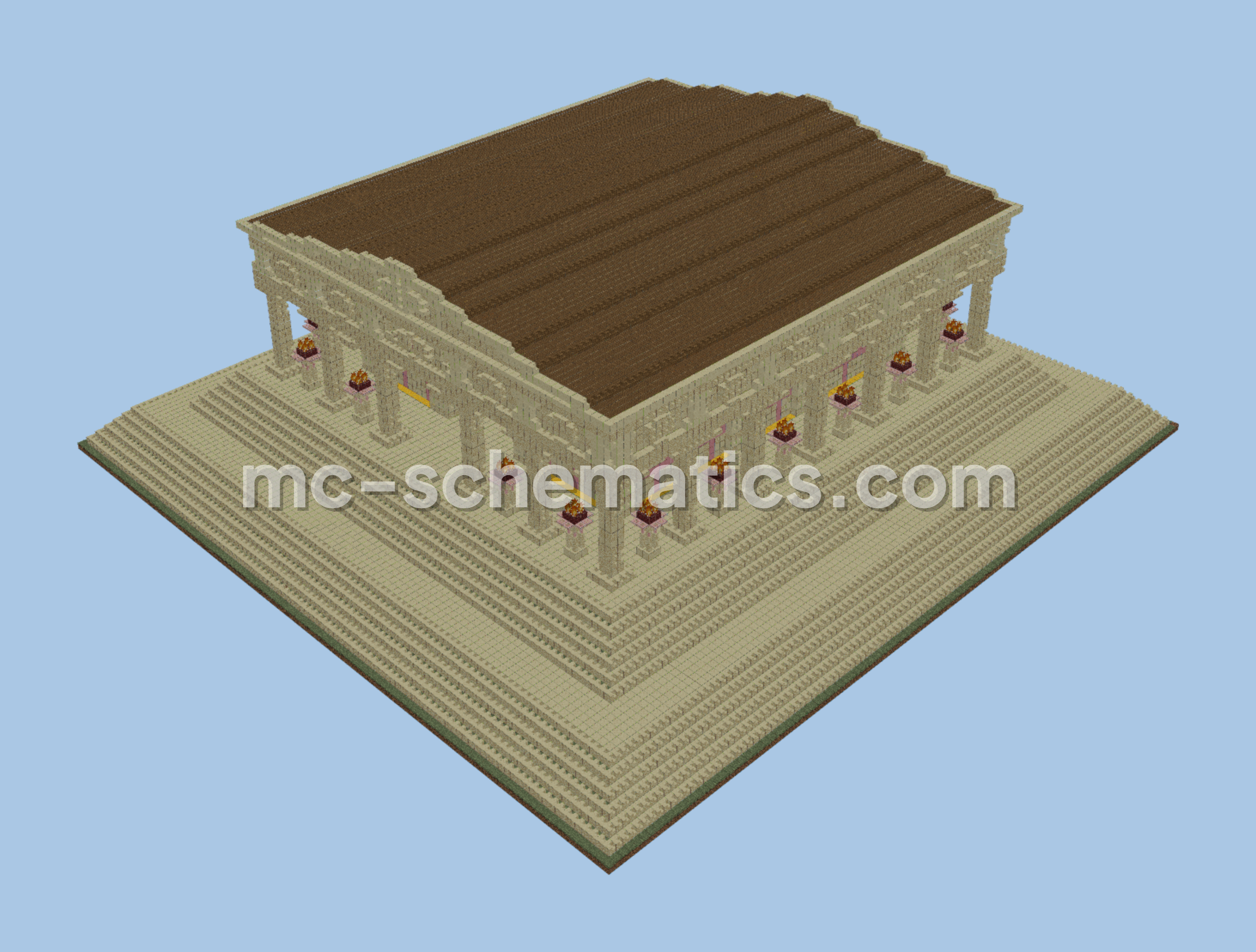 Egyptian Temple Trading Hall Minecraft schematic preview