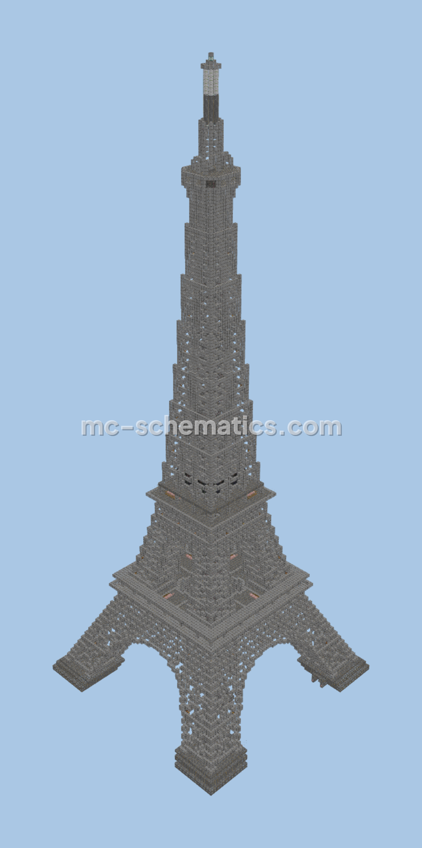 Eiffel Tower Structure Minecraft schematic preview