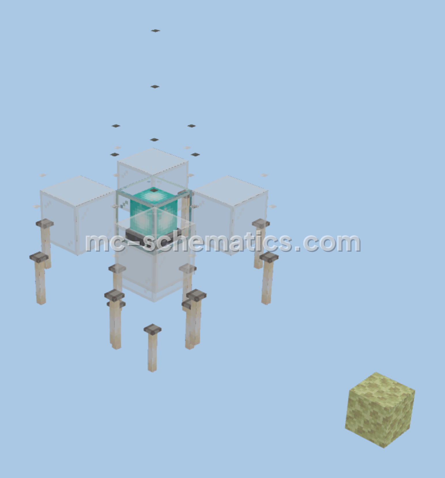 Elegant Hanging Light Fixture Minecraft schematic preview