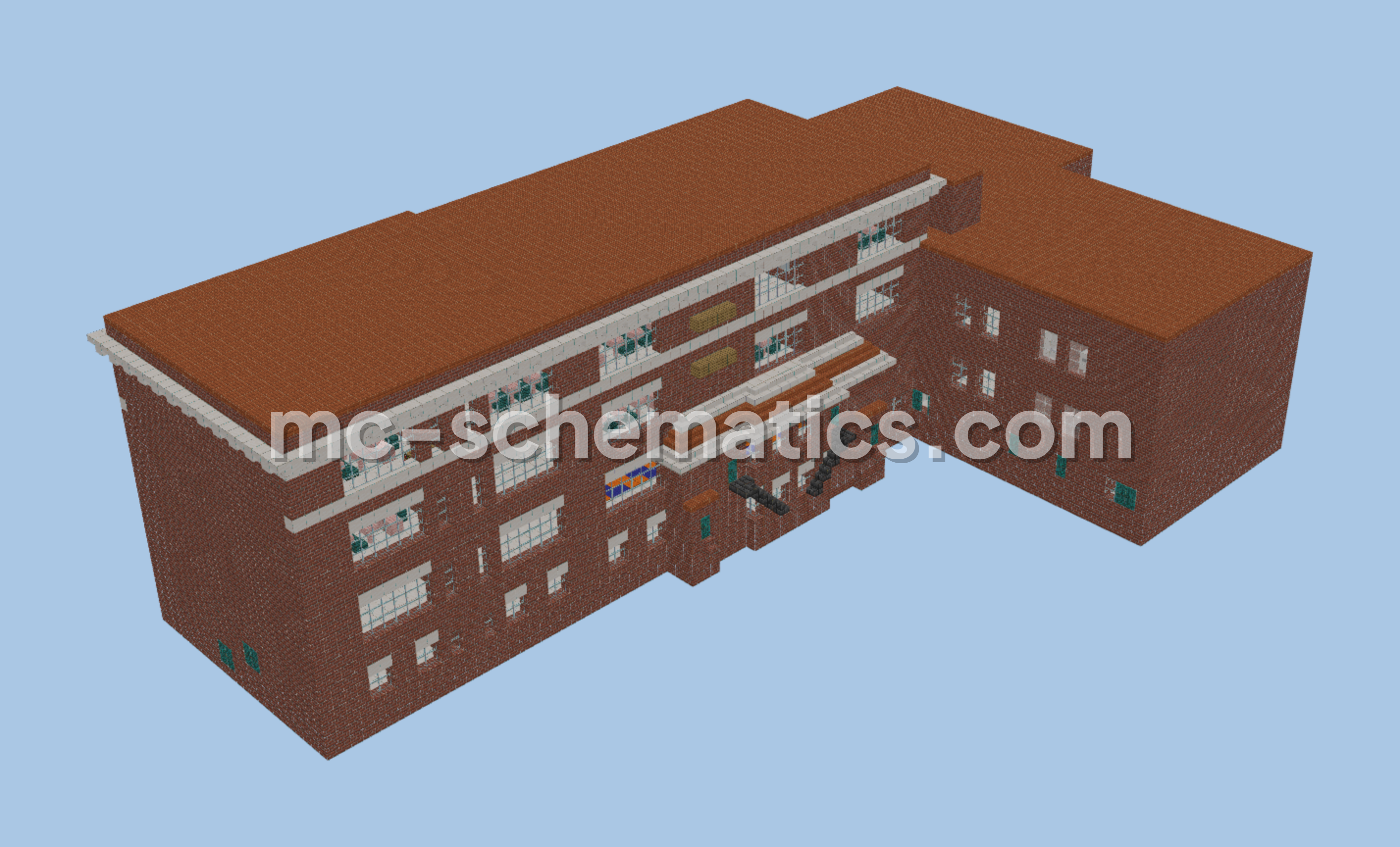 Elementary School Building Minecraft schematic preview