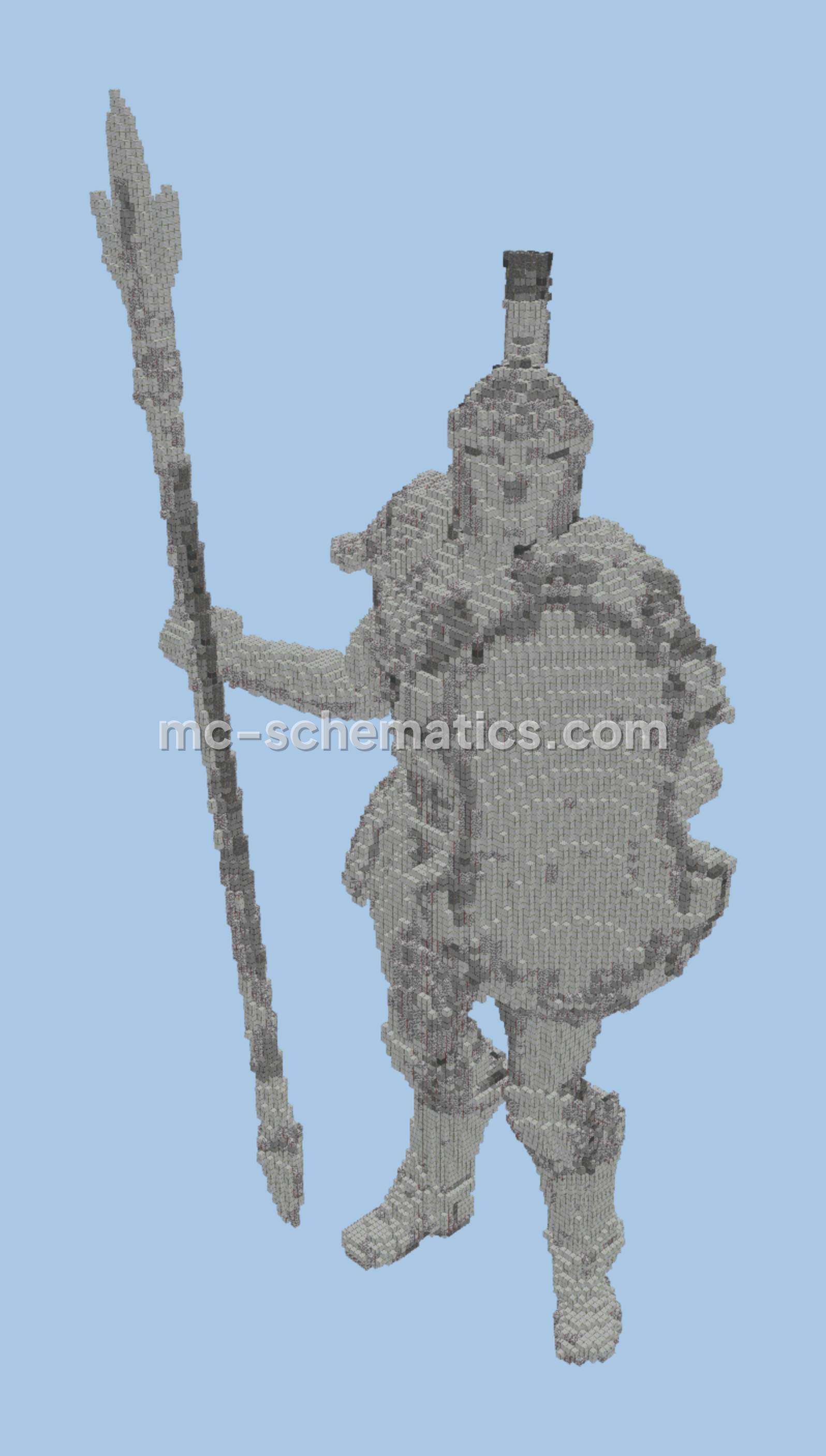 Elysium Hero Statue - Large Minecraft Sculpture Minecraft schematic preview