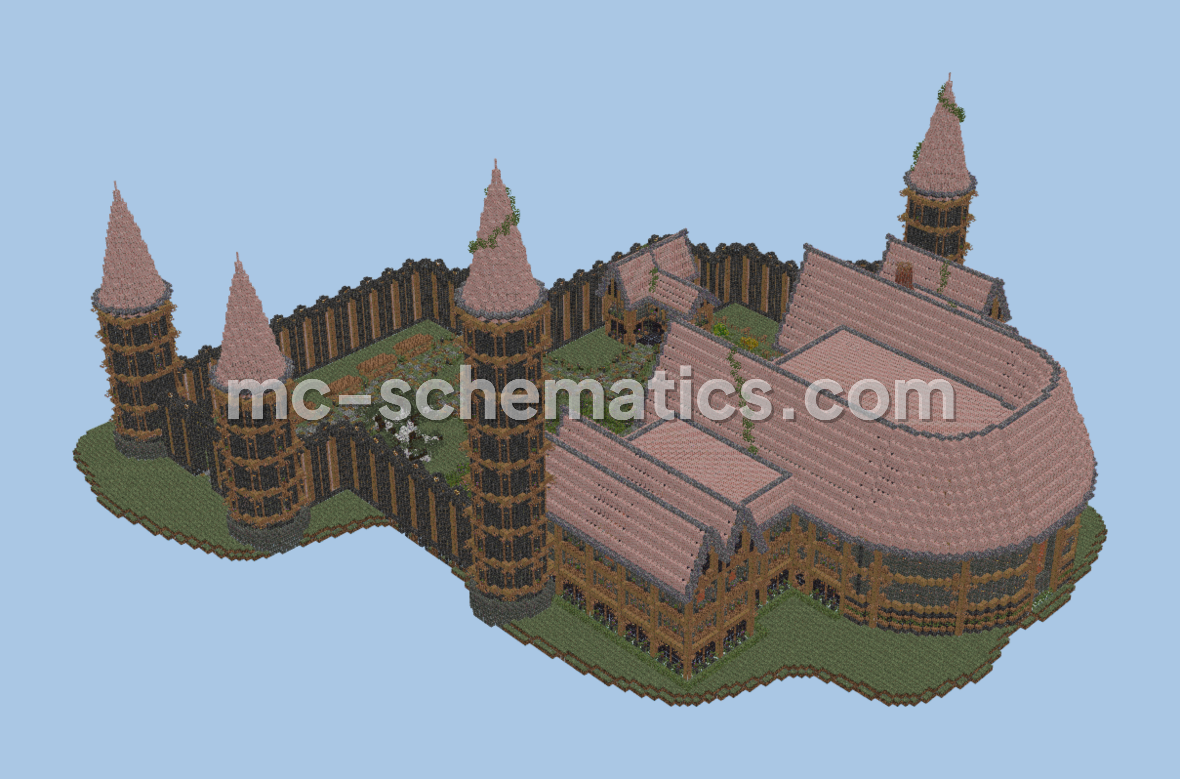 Emberlight Mountain Mansion Minecraft schematic preview
