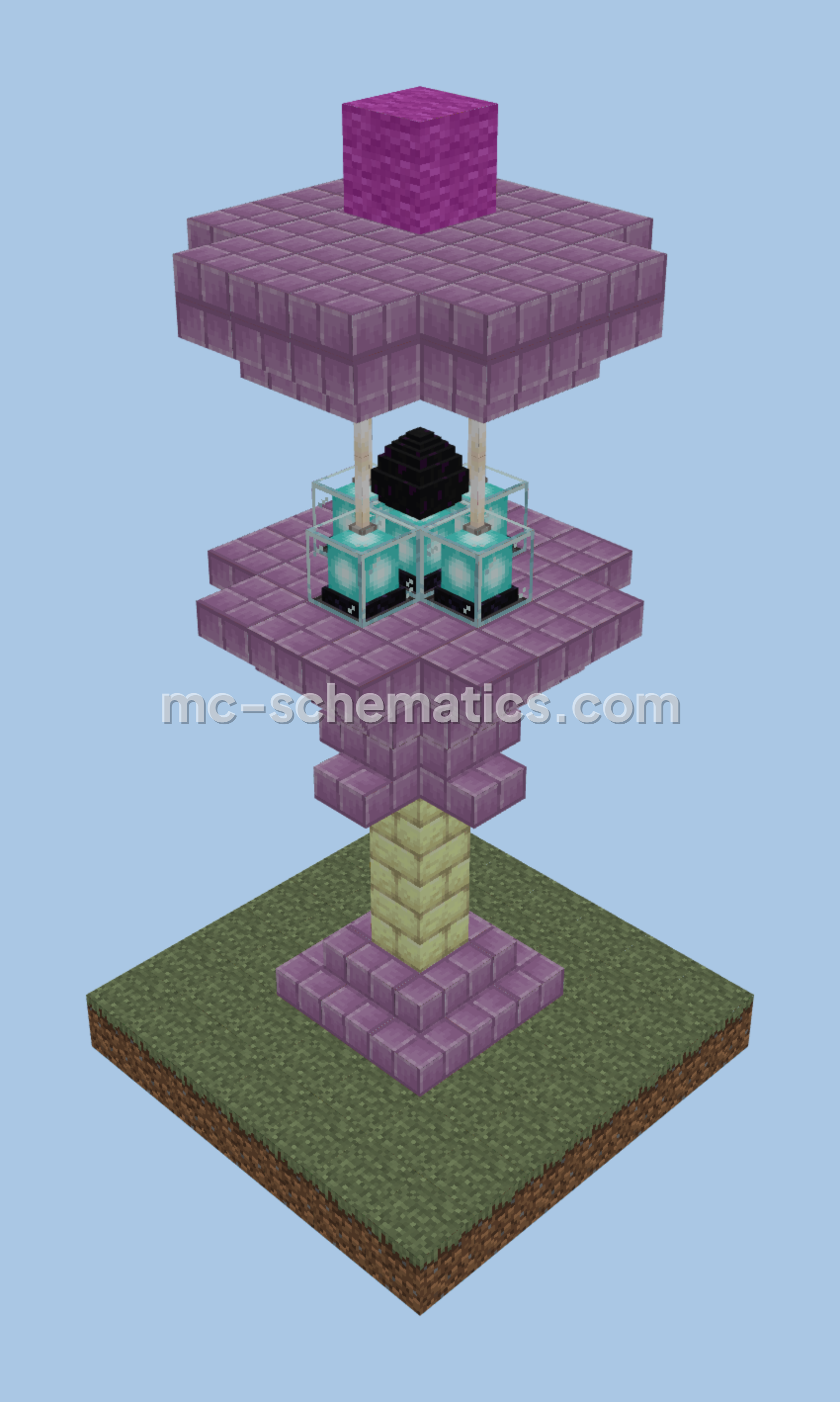 End Dragon Egg Light Feature Minecraft schematic preview