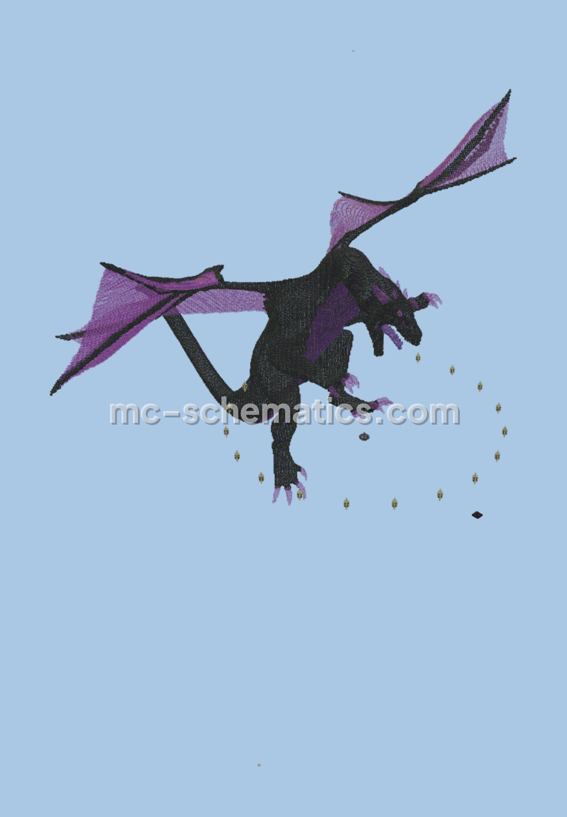 End Dragon Structure Minecraft schematic preview
