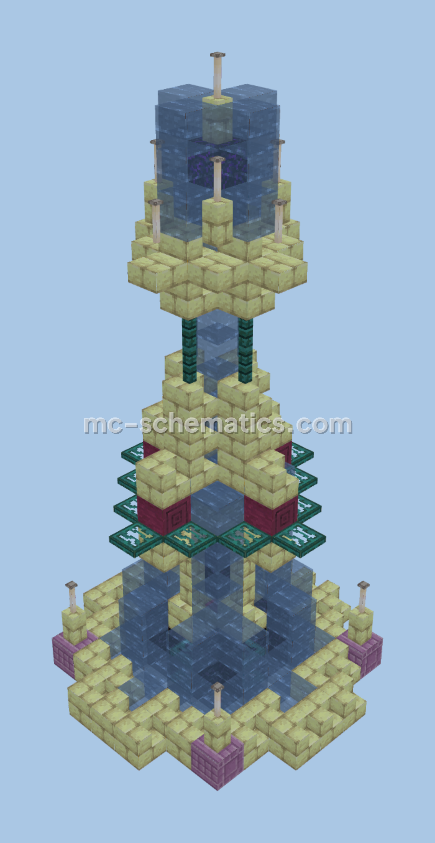 End Fountain Structure Minecraft schematic preview