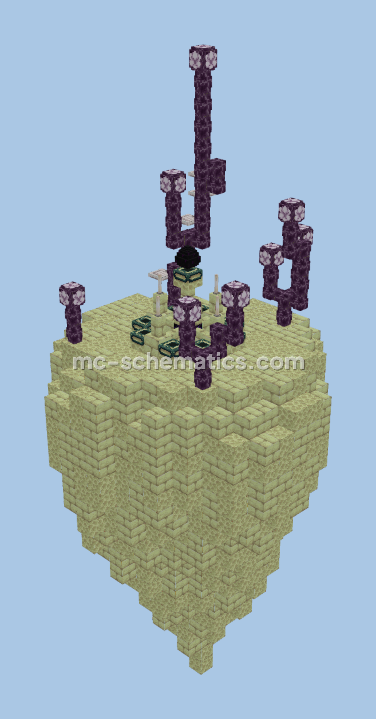 End Island Floating Terraforming Minecraft schematic preview
