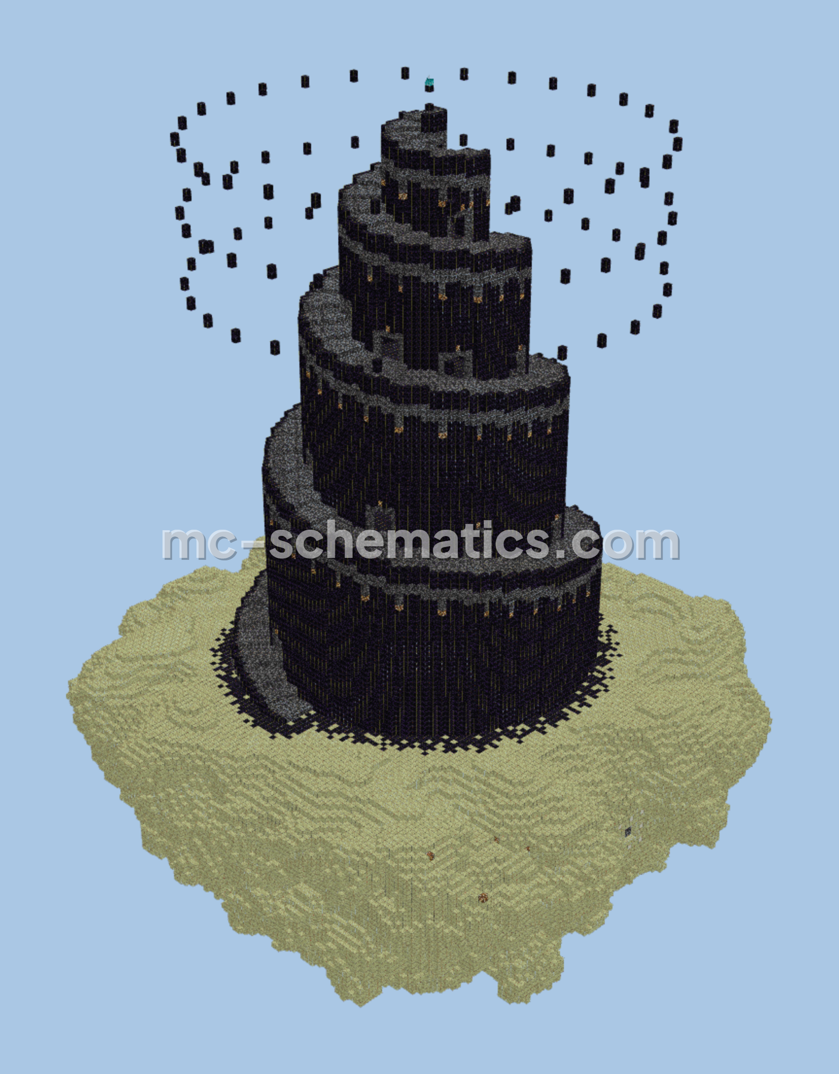 End Tower Structure Minecraft schematic preview