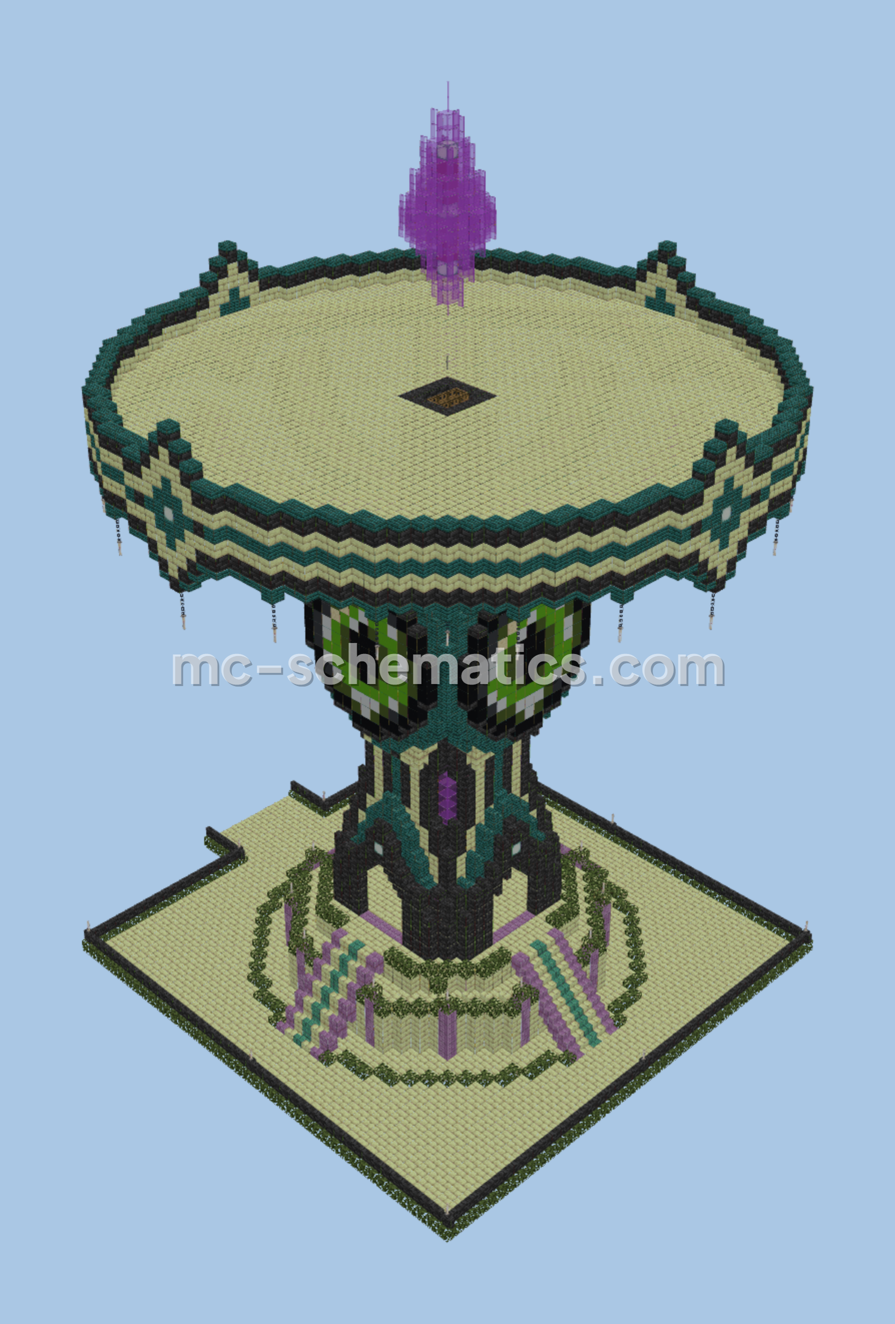 Enderman Farm with Custom End Portal Decoration Minecraft schematic