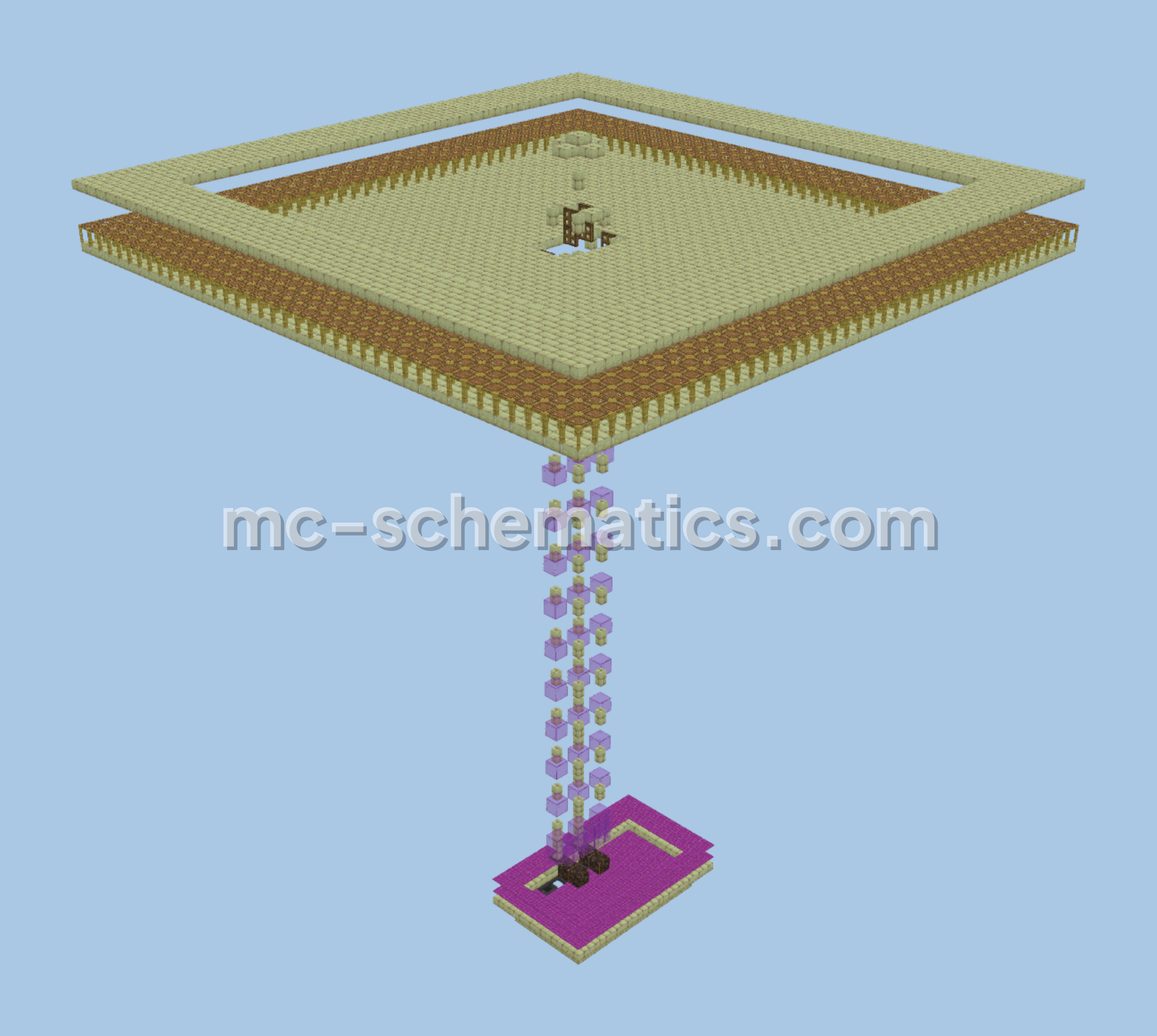 Enderman XP Farm for Survival Minecraft schematic preview