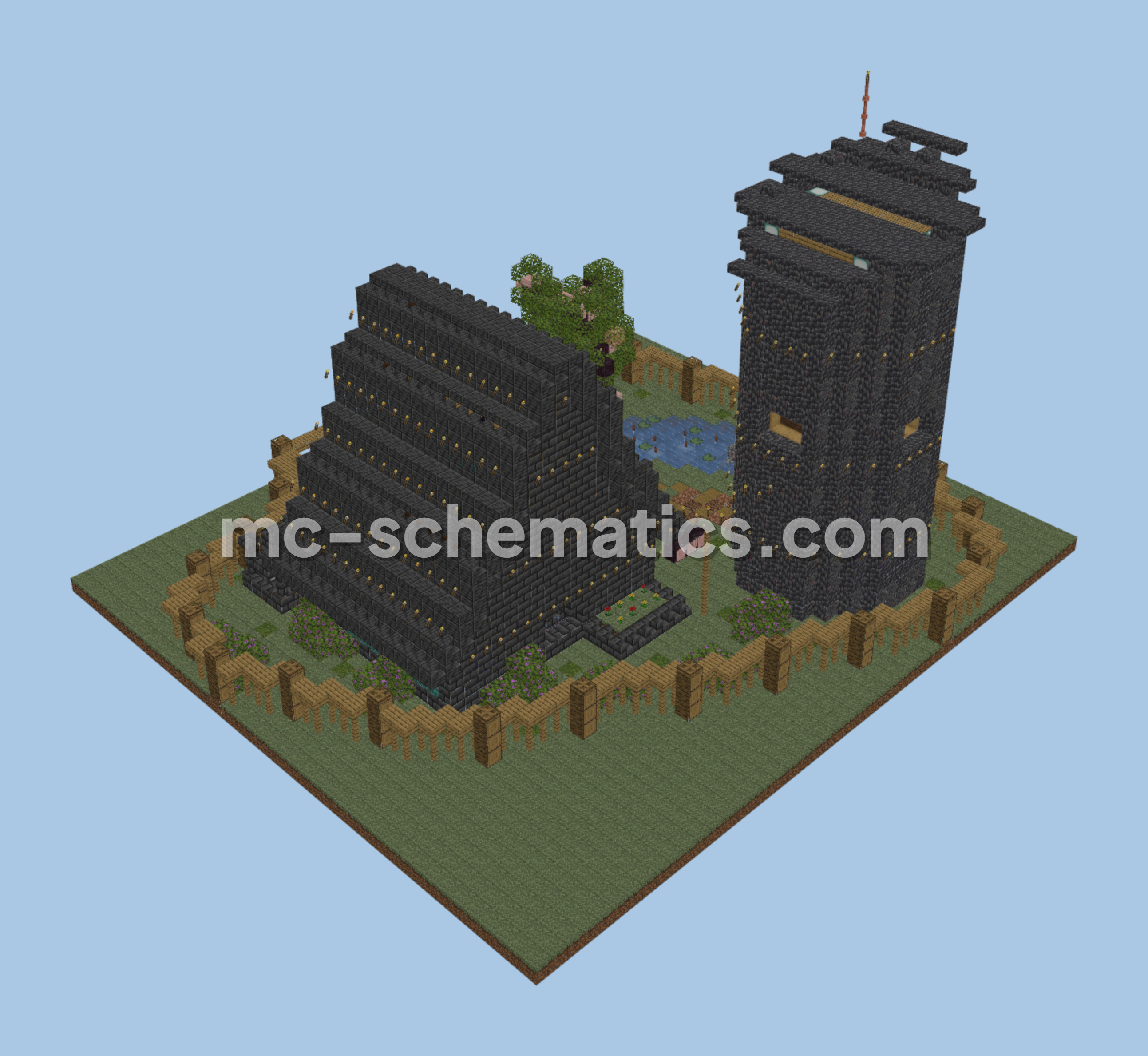 Energy Base Structure Minecraft schematic preview