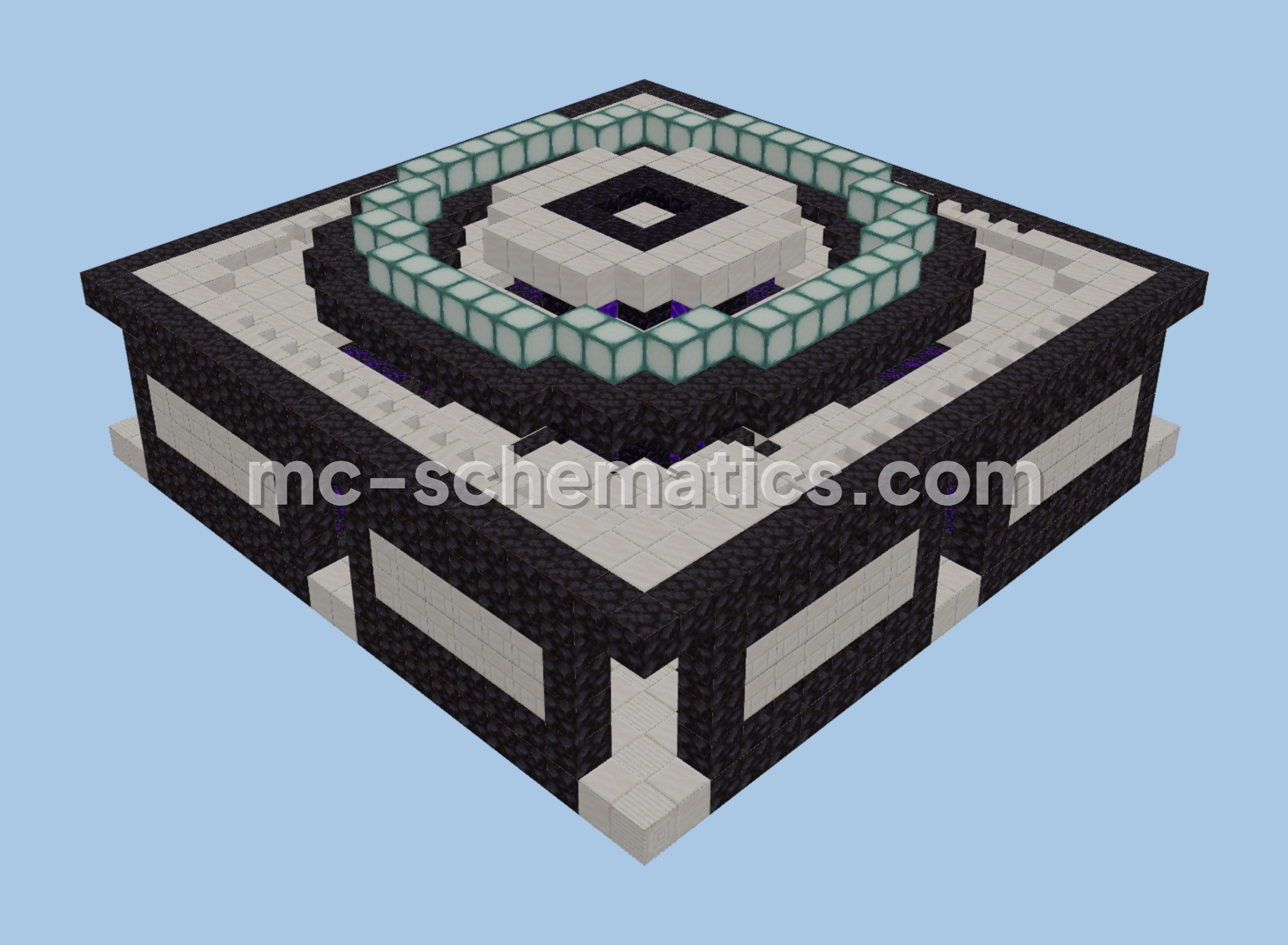 Epic Nether Hub Structure Minecraft schematic preview