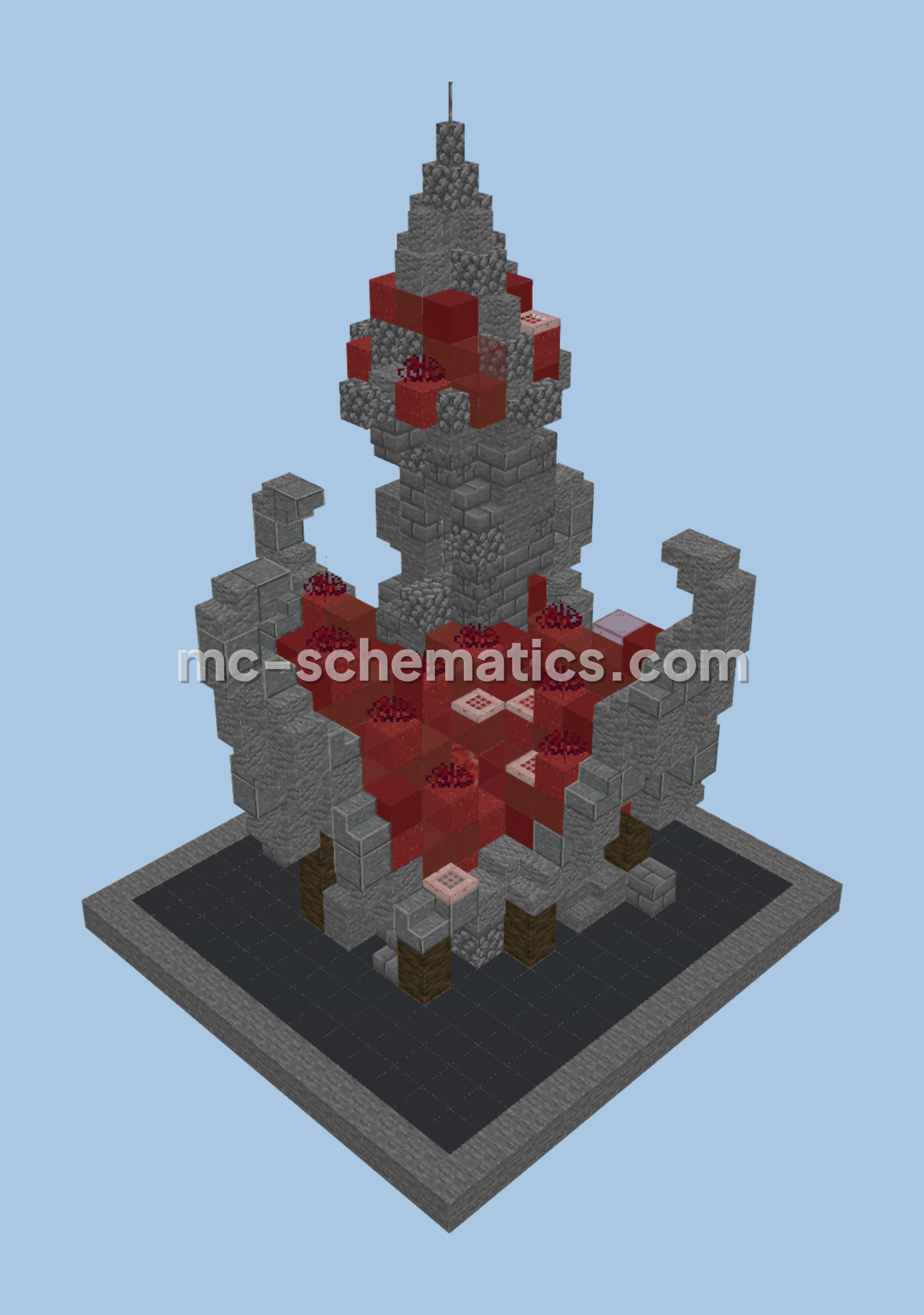 Evil Medieval Fantasy House Minecraft schematic preview