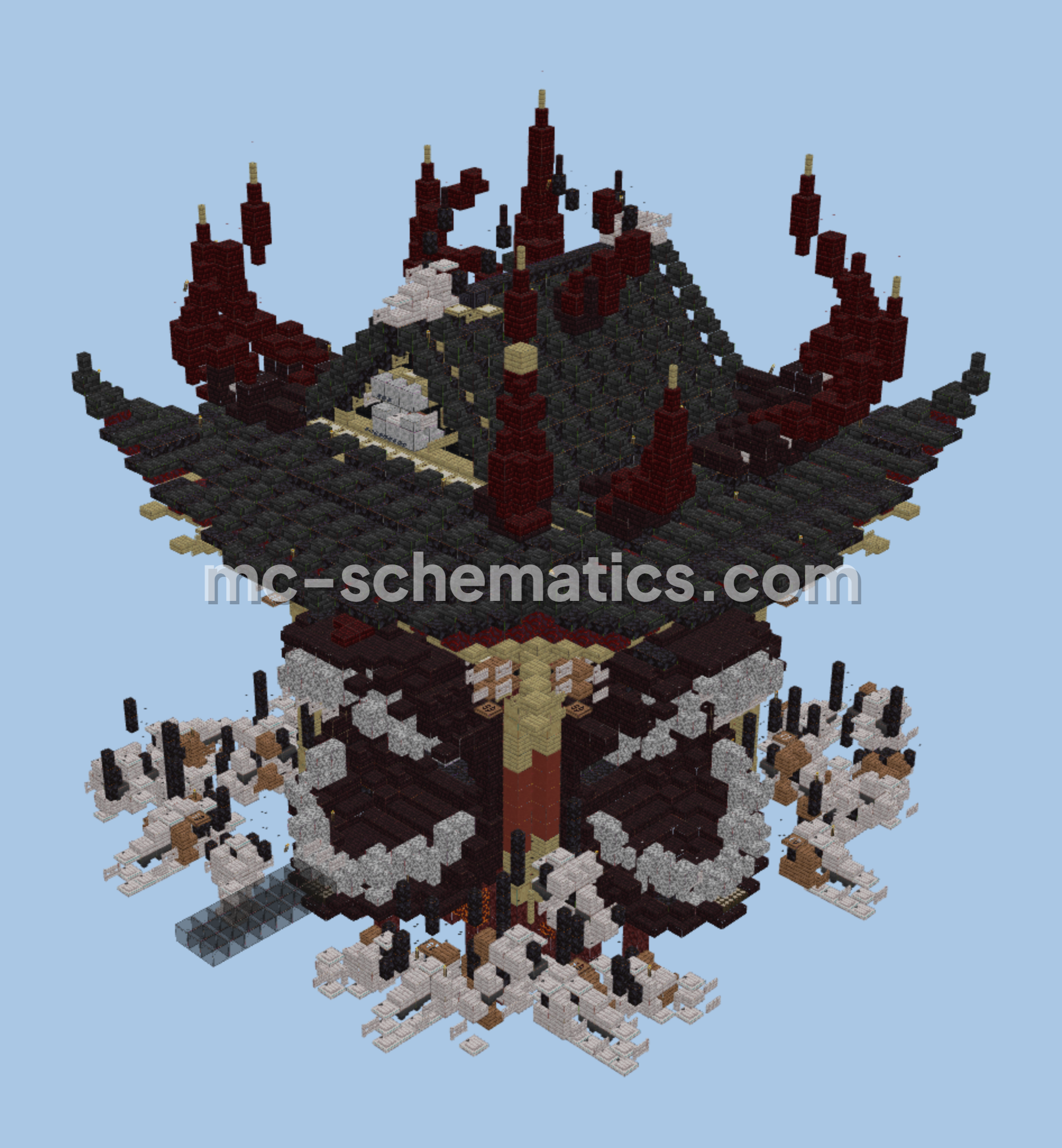 Evil Temple Concrete Duplicator Minecraft schematic
