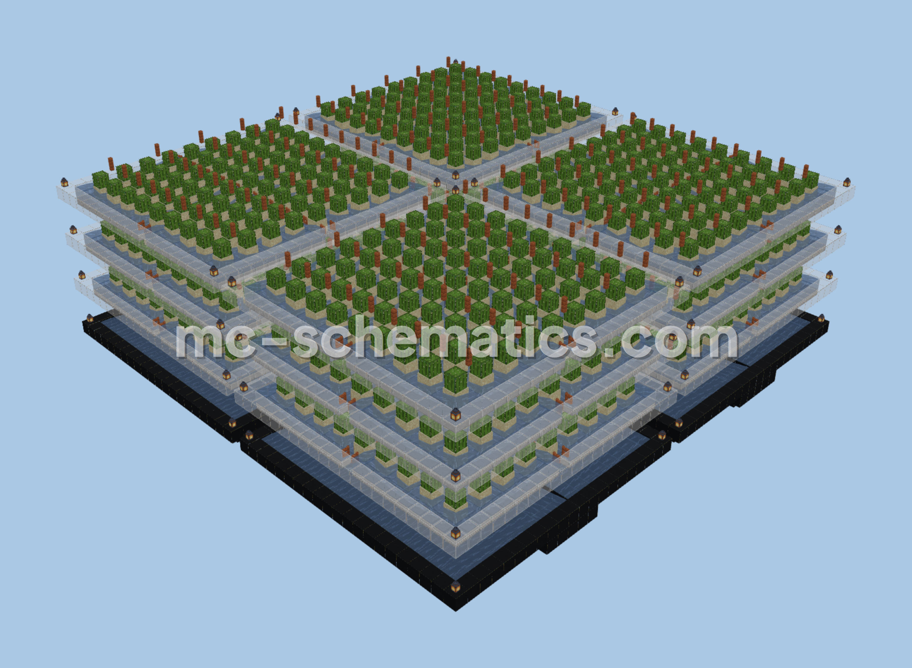 Expandable Cactus Farm Minecraft schematic preview
