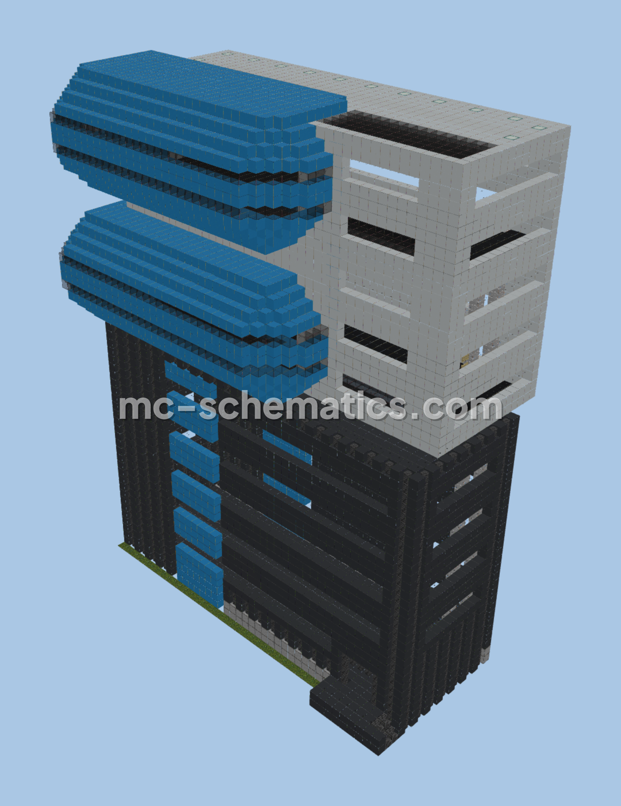 Fallout Inspired Building Minecraft schematic preview