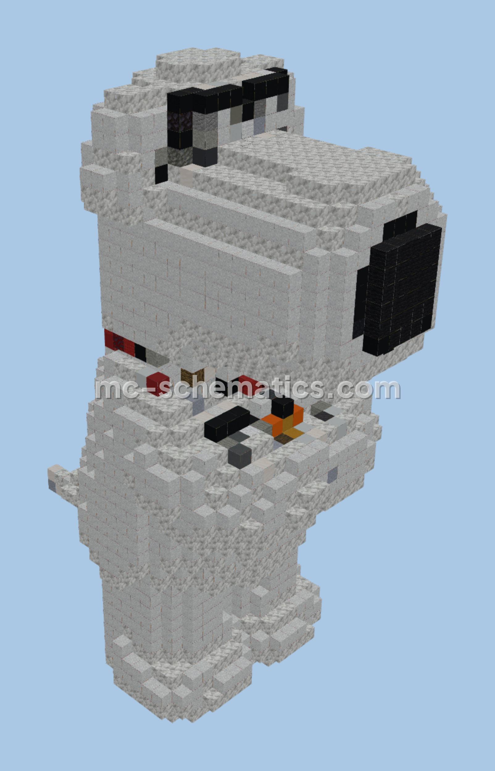 Family Guy Brian Griffin Build Minecraft schematic