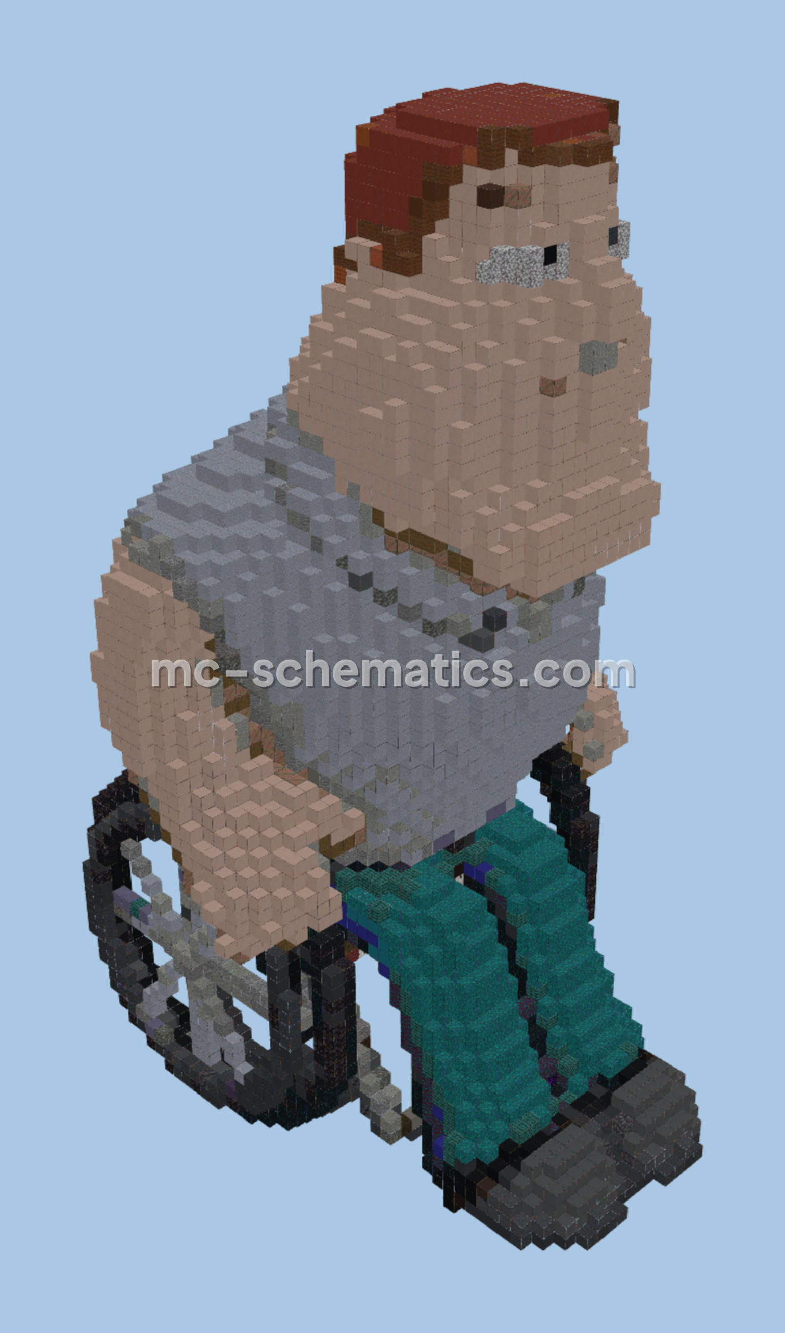 Family Guy Joe Swanson Statue Minecraft schematic preview