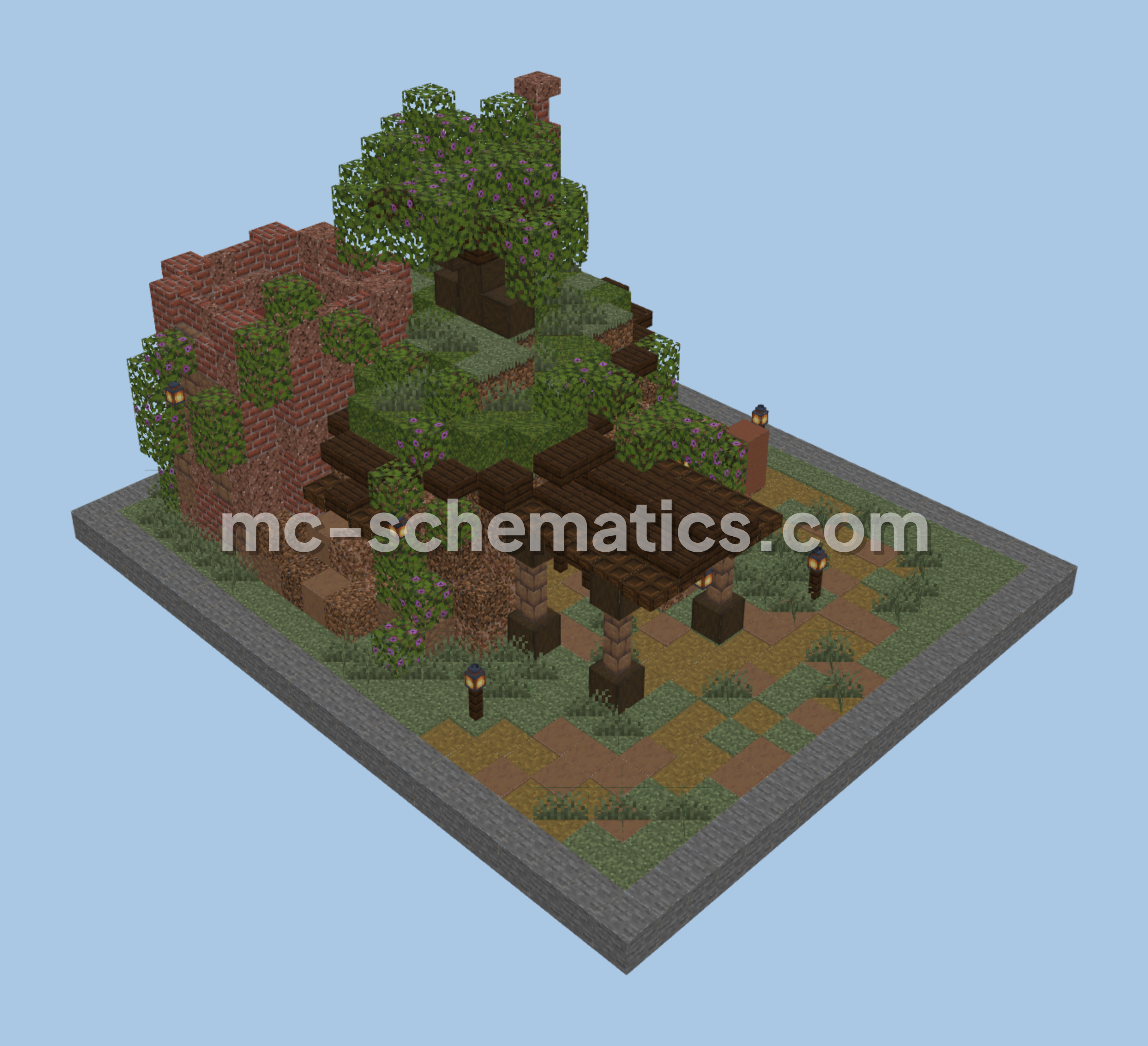 Fancy Dirt Hut House Minecraft schematic preview