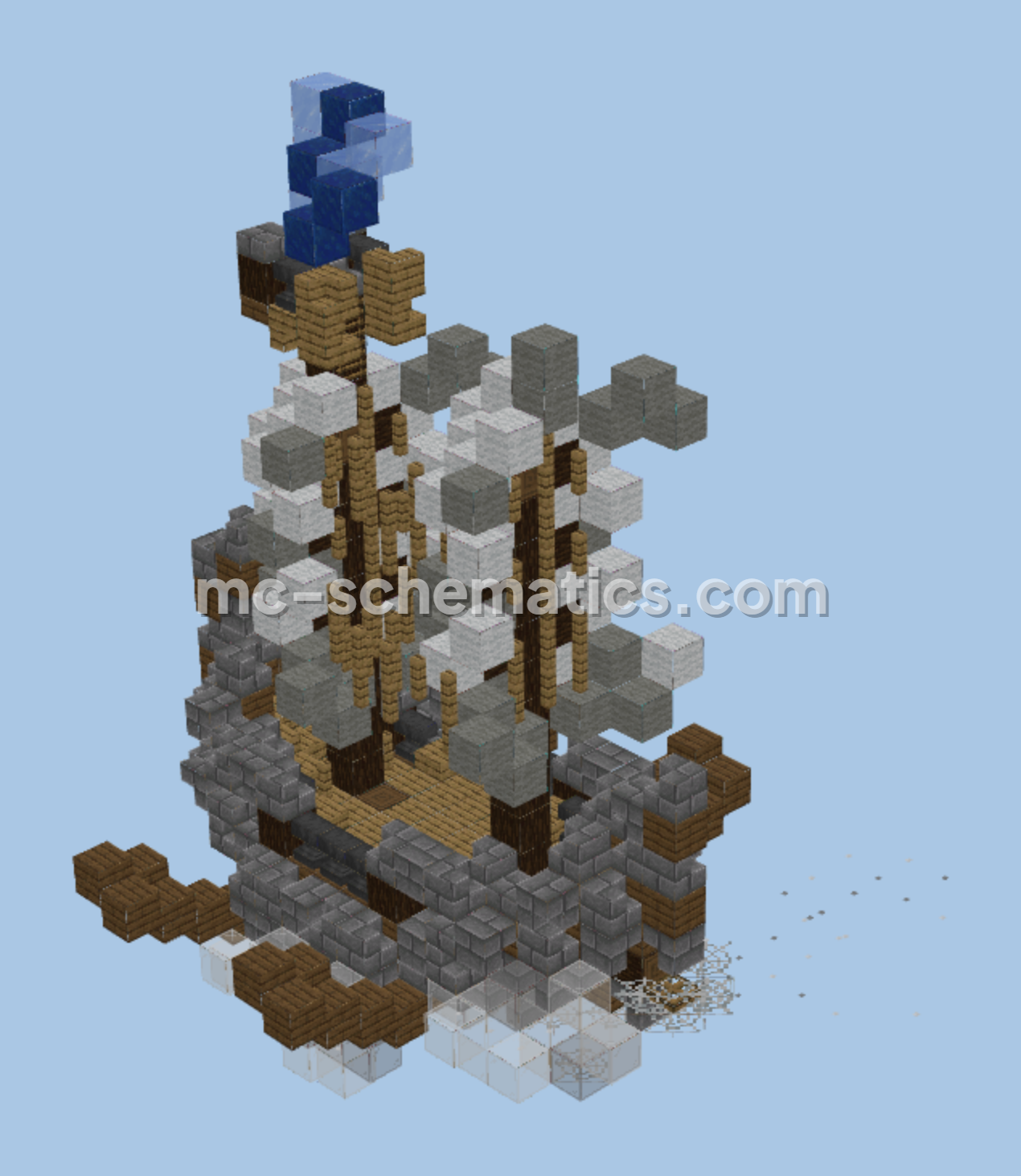 Fantasy Airship Minecraft schematic preview