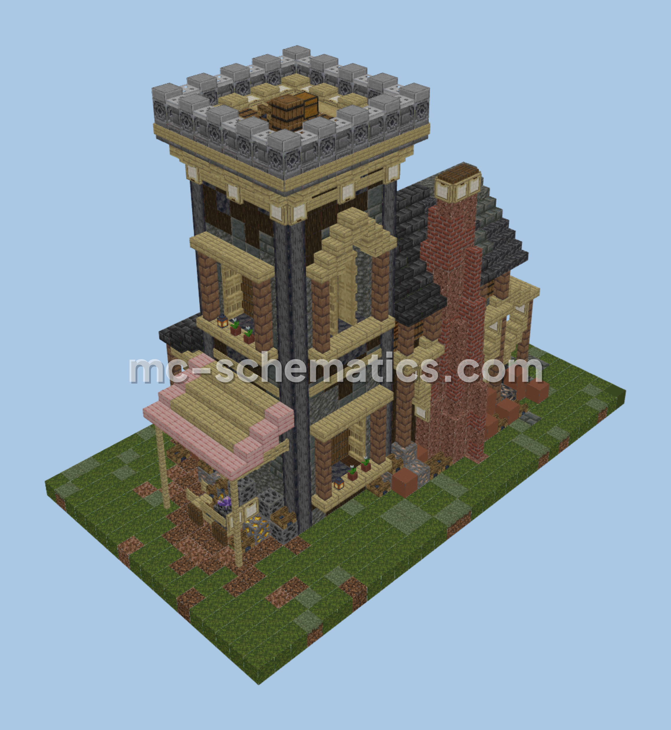 Fantasy Blacksmith House Minecraft schematic preview