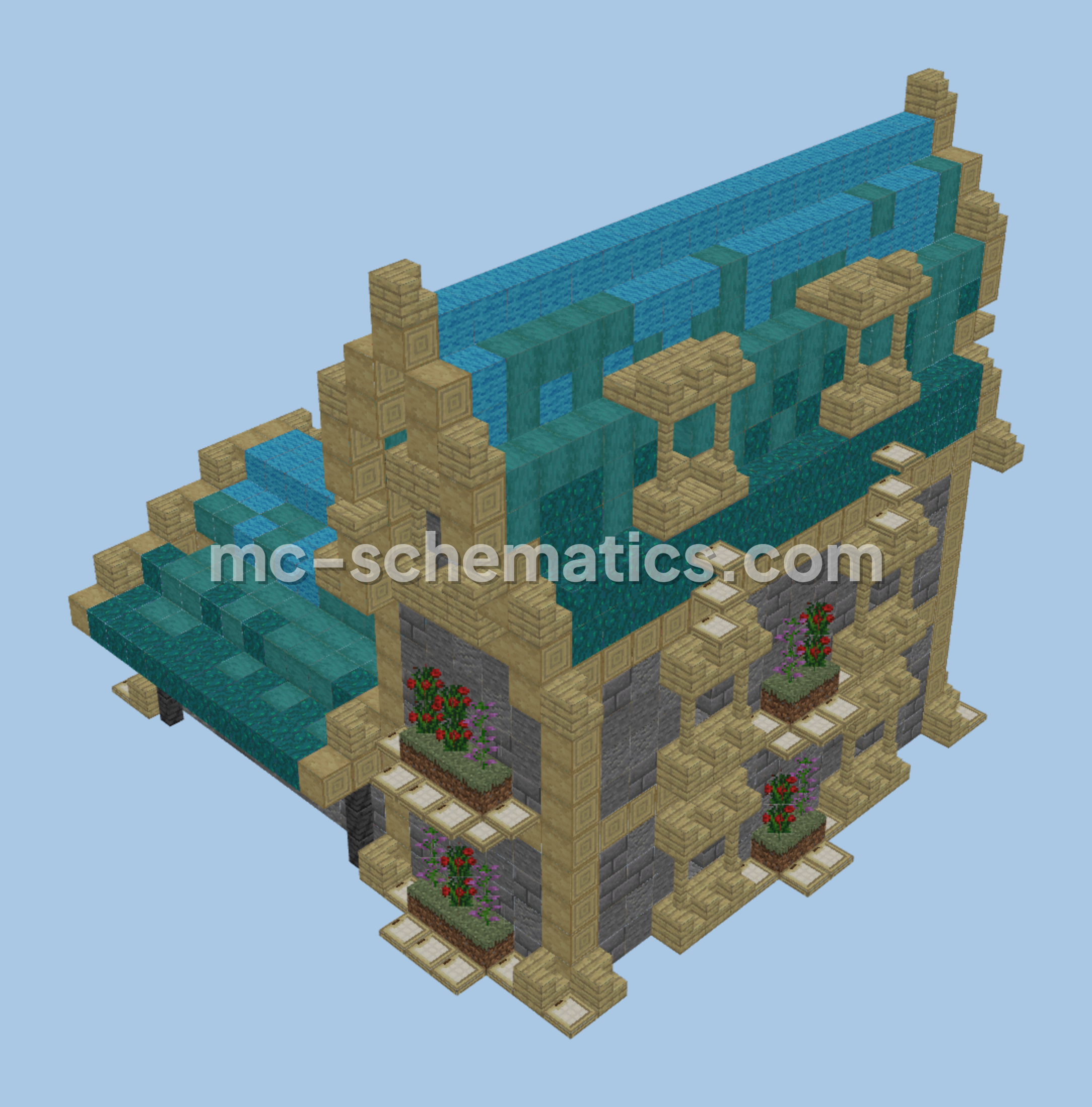 Fantasy Blacksmith Village Forge Minecraft schematic preview