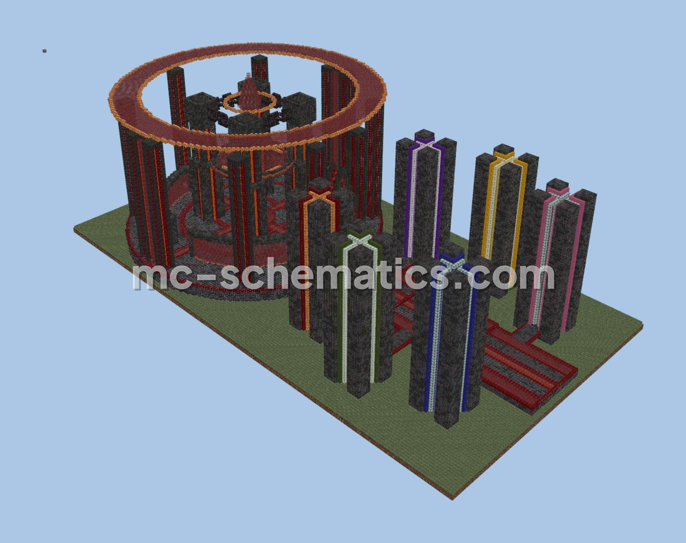 Fantasy Dark Base Minecraft schematic preview