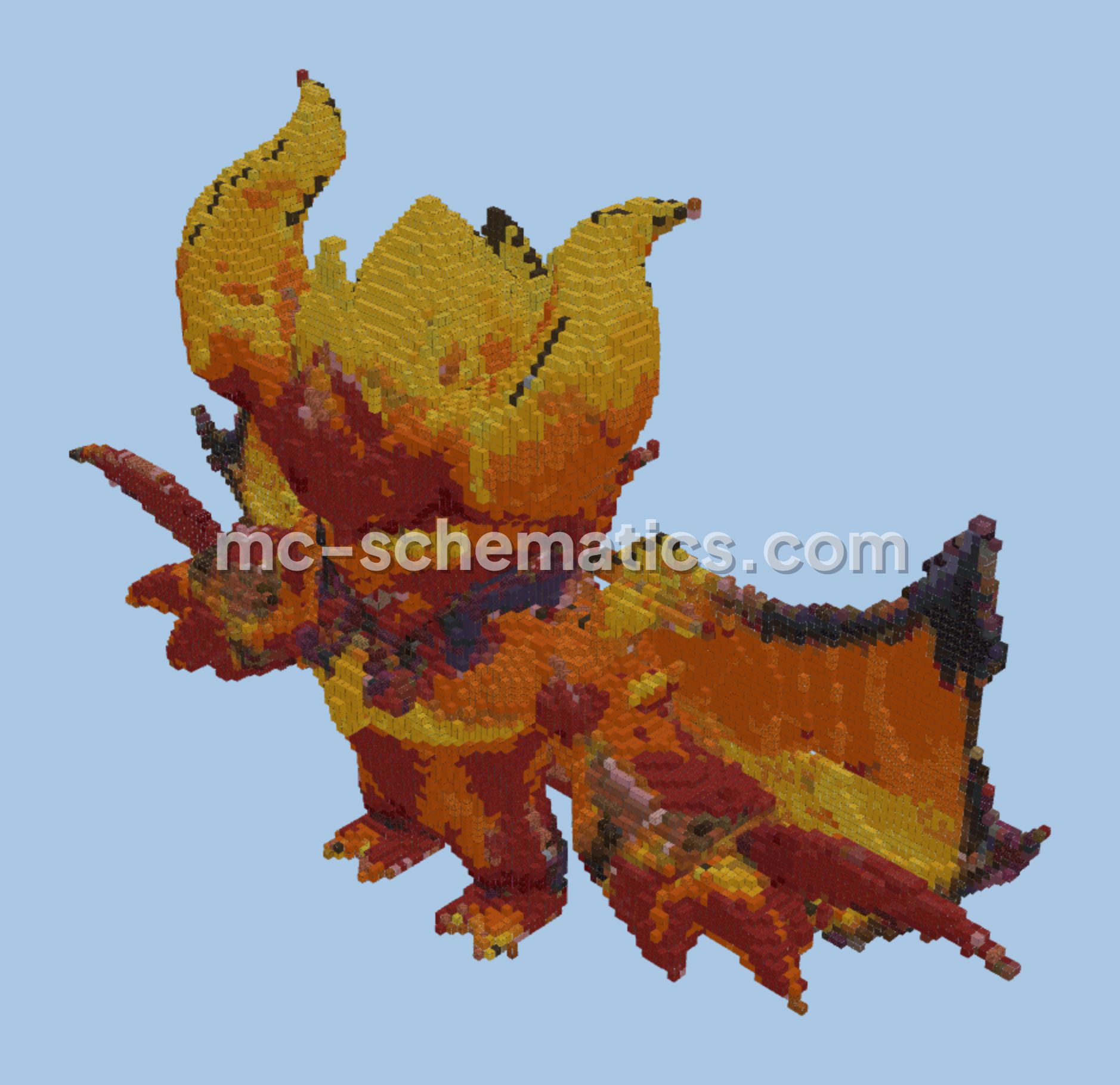 Fantasy Demon Mortis Creature Minecraft schematic preview