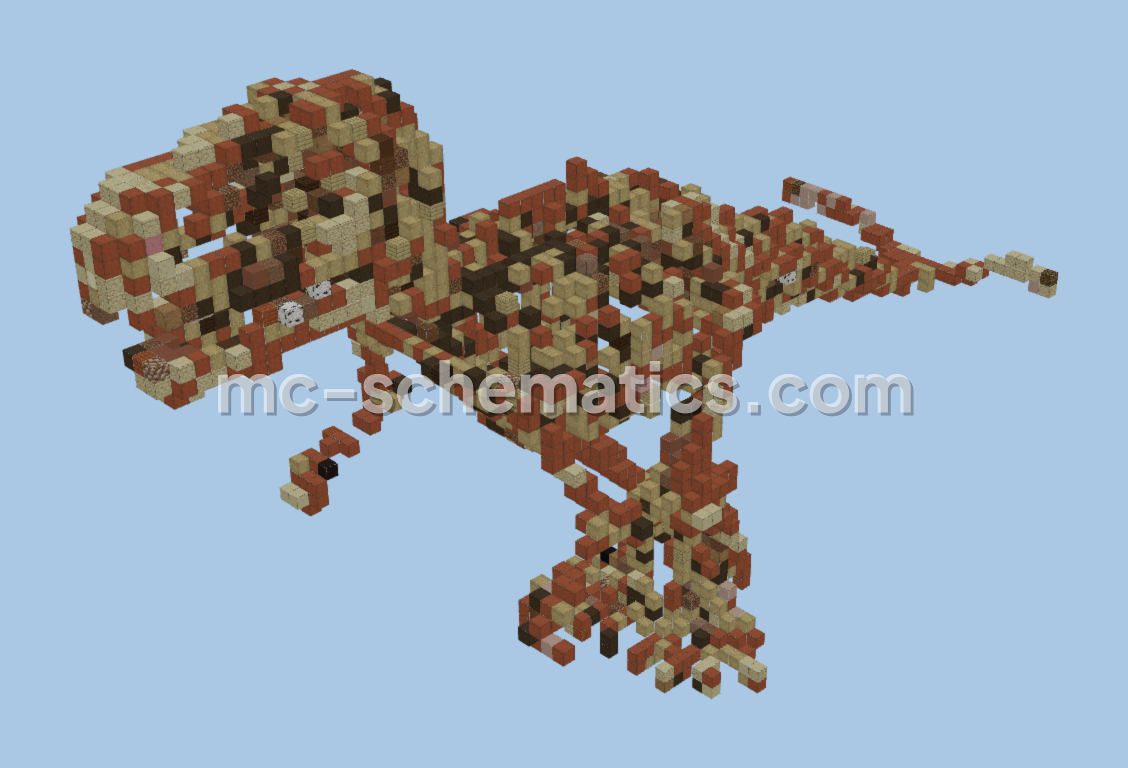 Fantasy Dinosaur Skeleton Statue Minecraft schematic preview