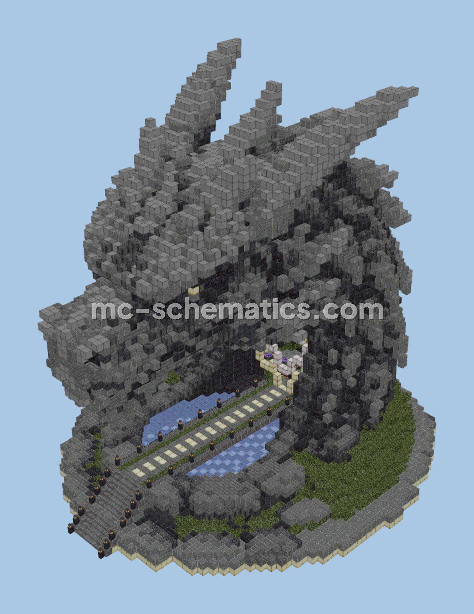 Fantasy Dragon Portal Structure Minecraft schematic preview