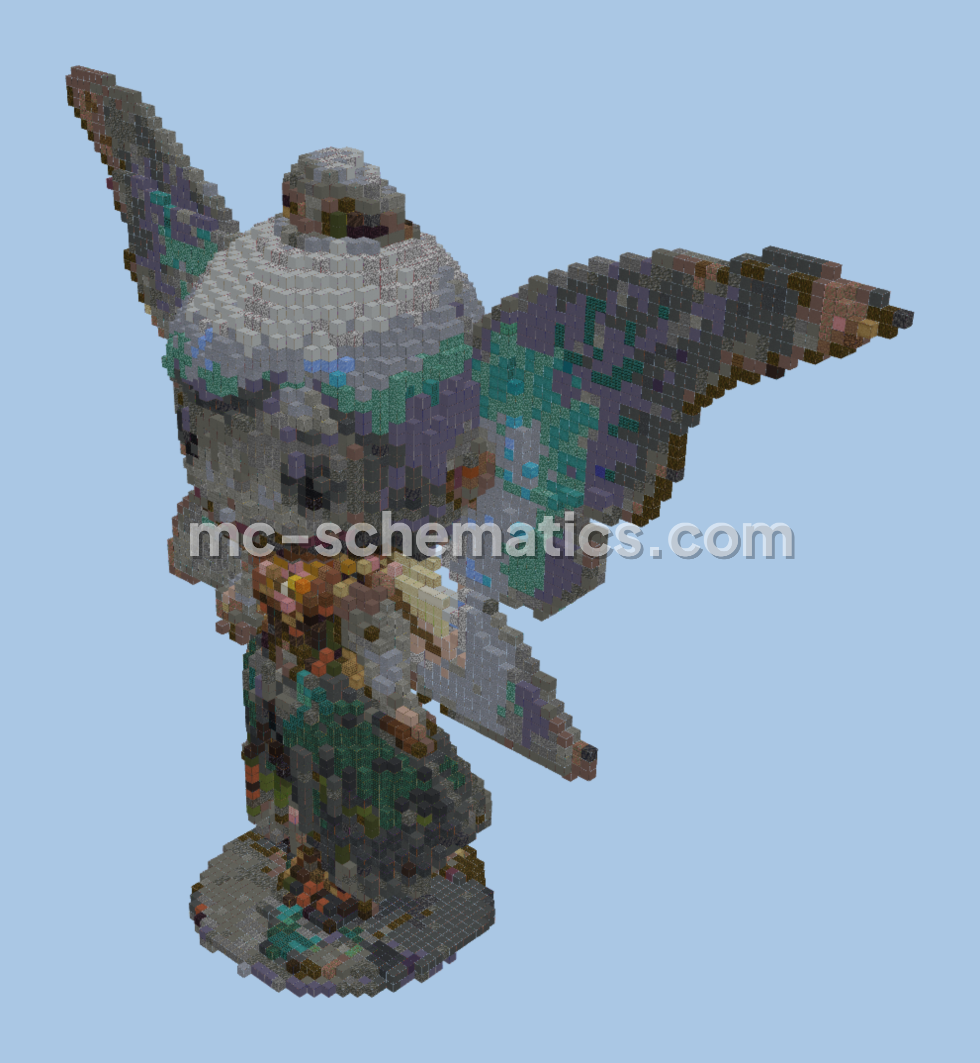 Fantasy Fairy Statue Minecraft schematic preview