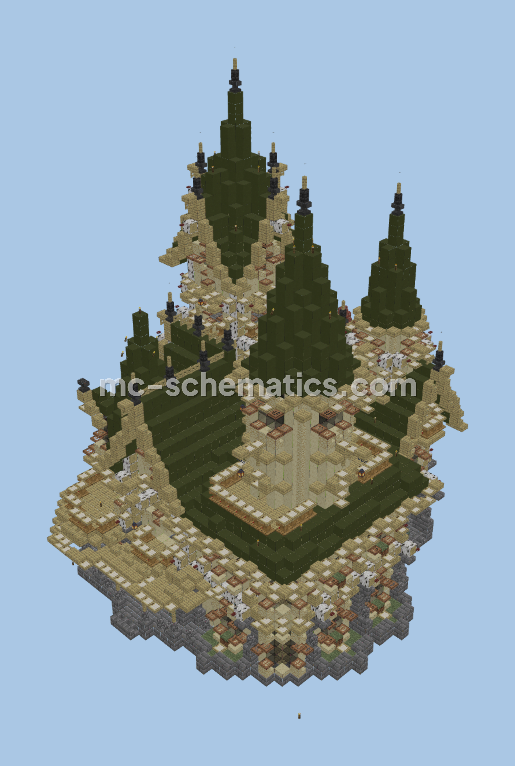 Fantasy House Exterior Design Minecraft schematic preview