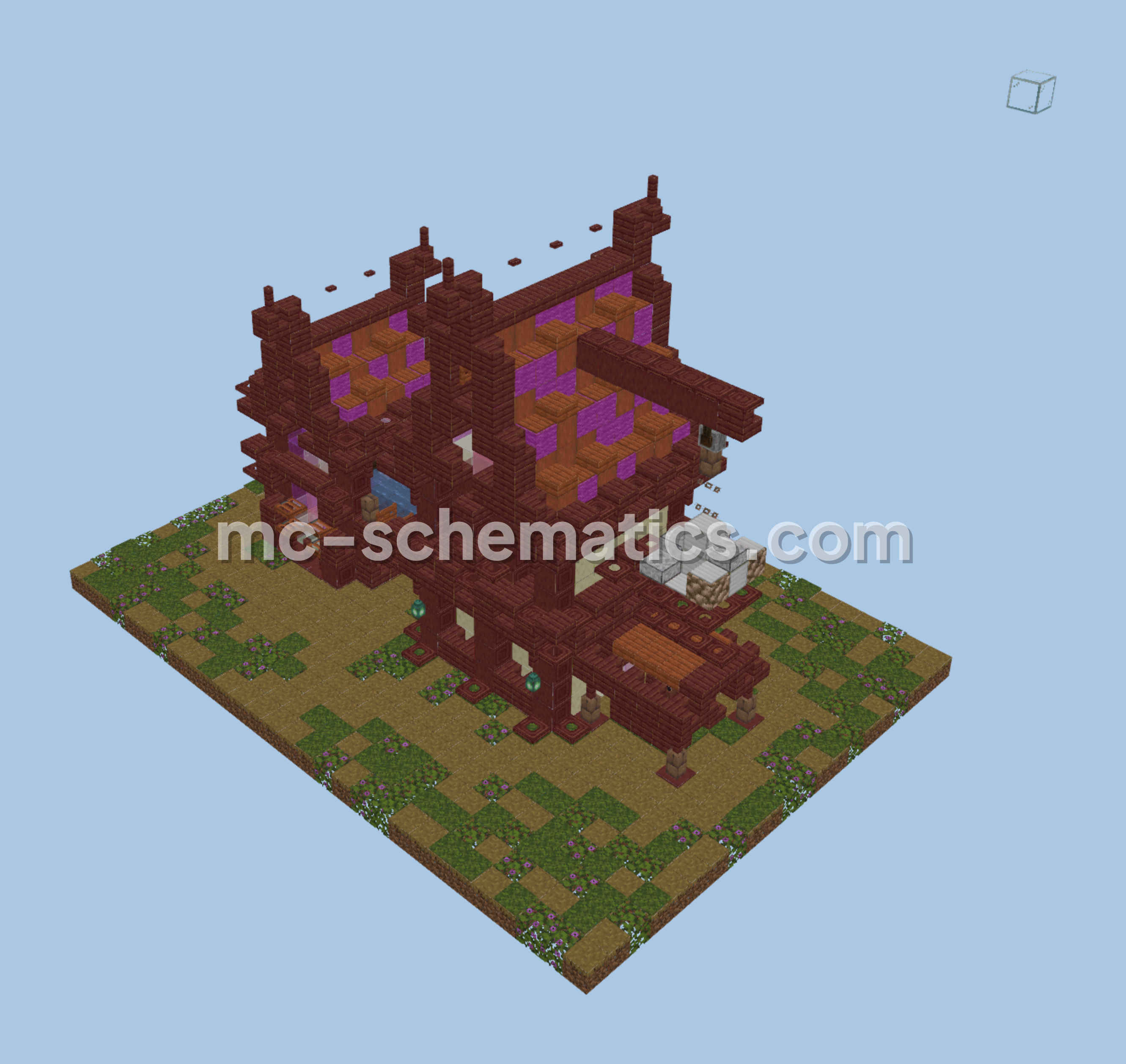 Fantasy Iron Farm Structure Minecraft schematic preview