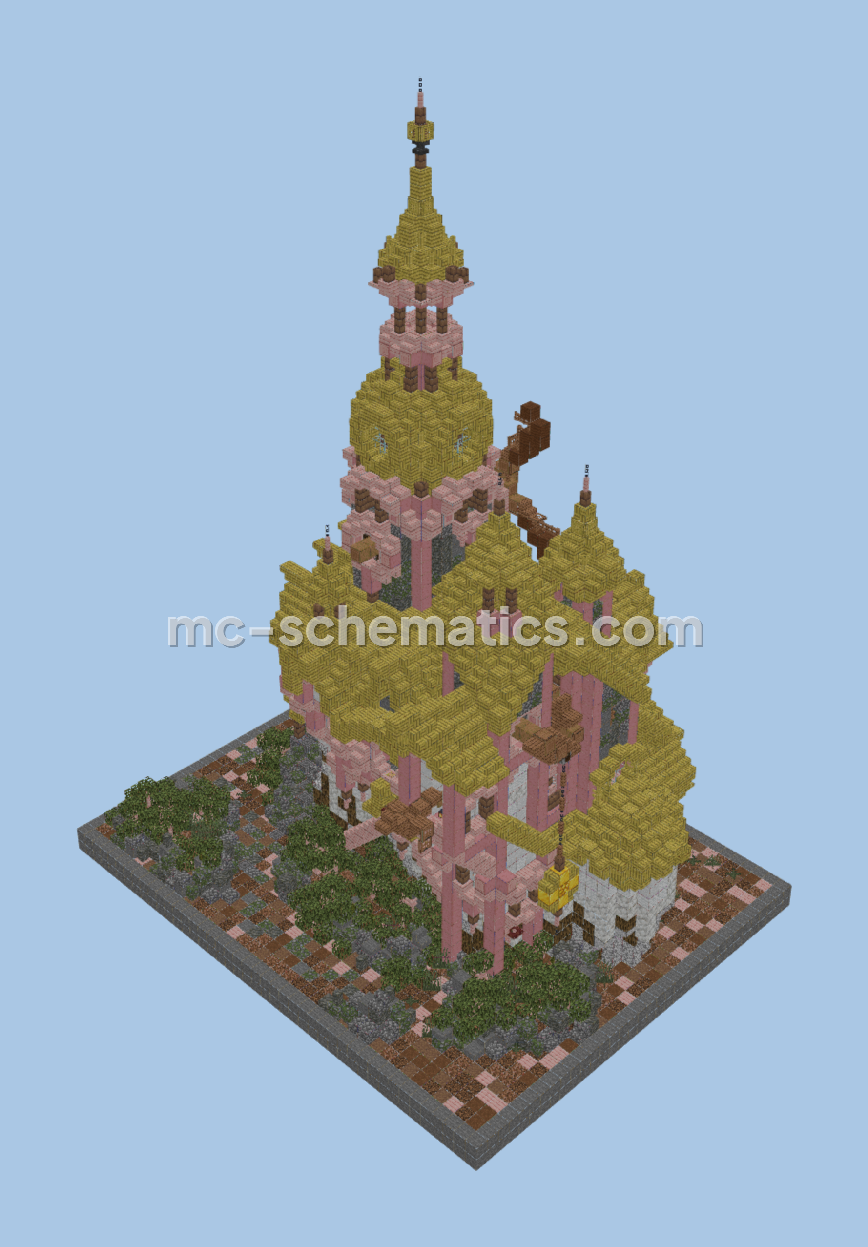 Fantasy Mansion Build Minecraft schematic preview