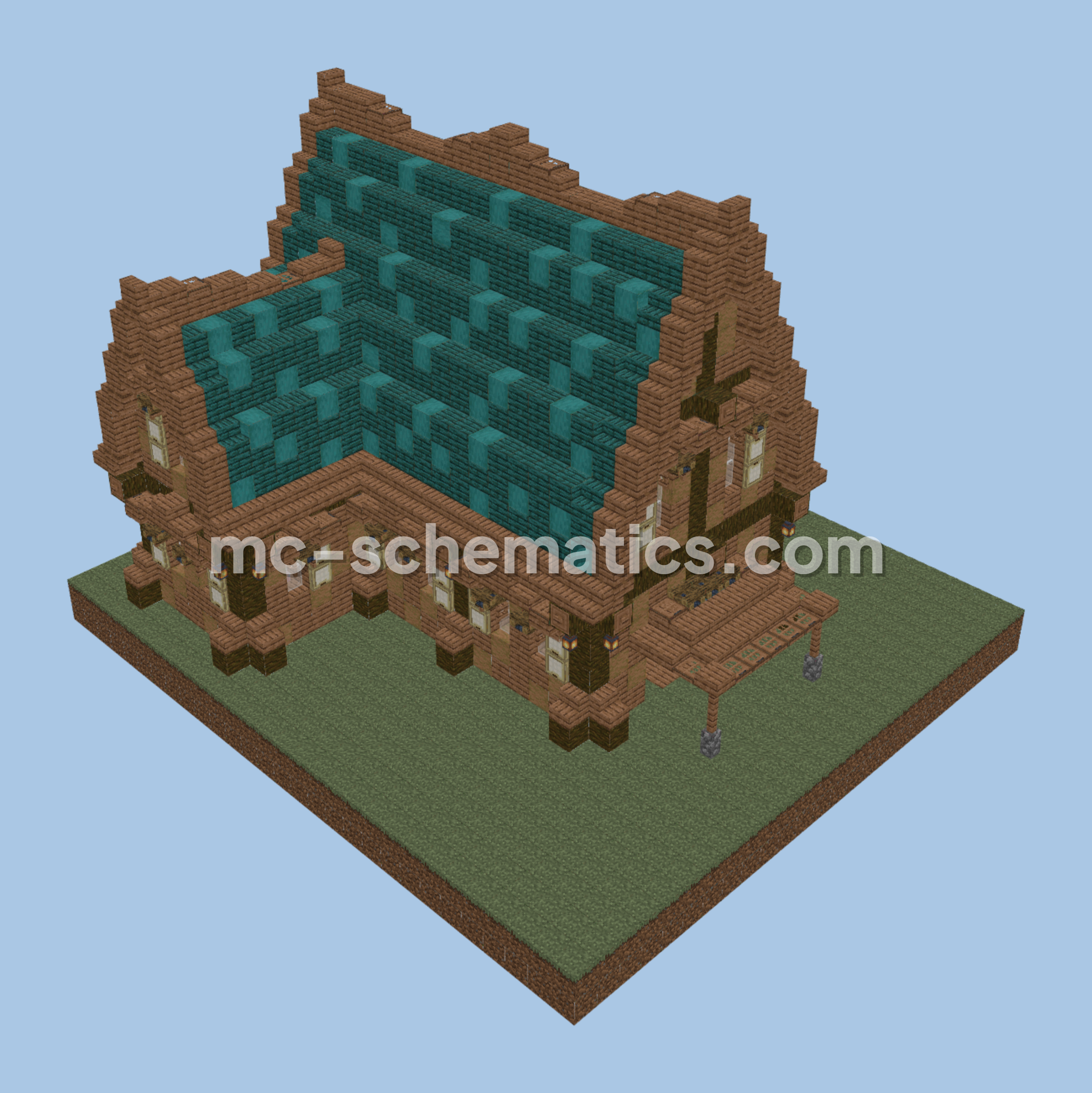 Fantasy Mill Structure Minecraft schematic preview