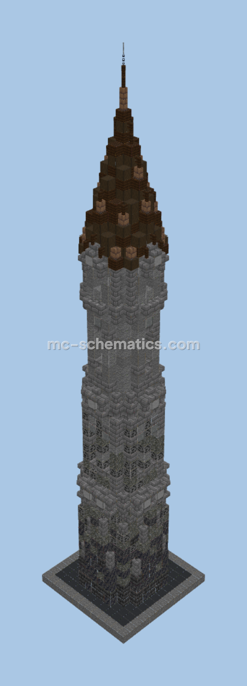 Fantasy Stone Bricks Tower Minecraft schematic preview