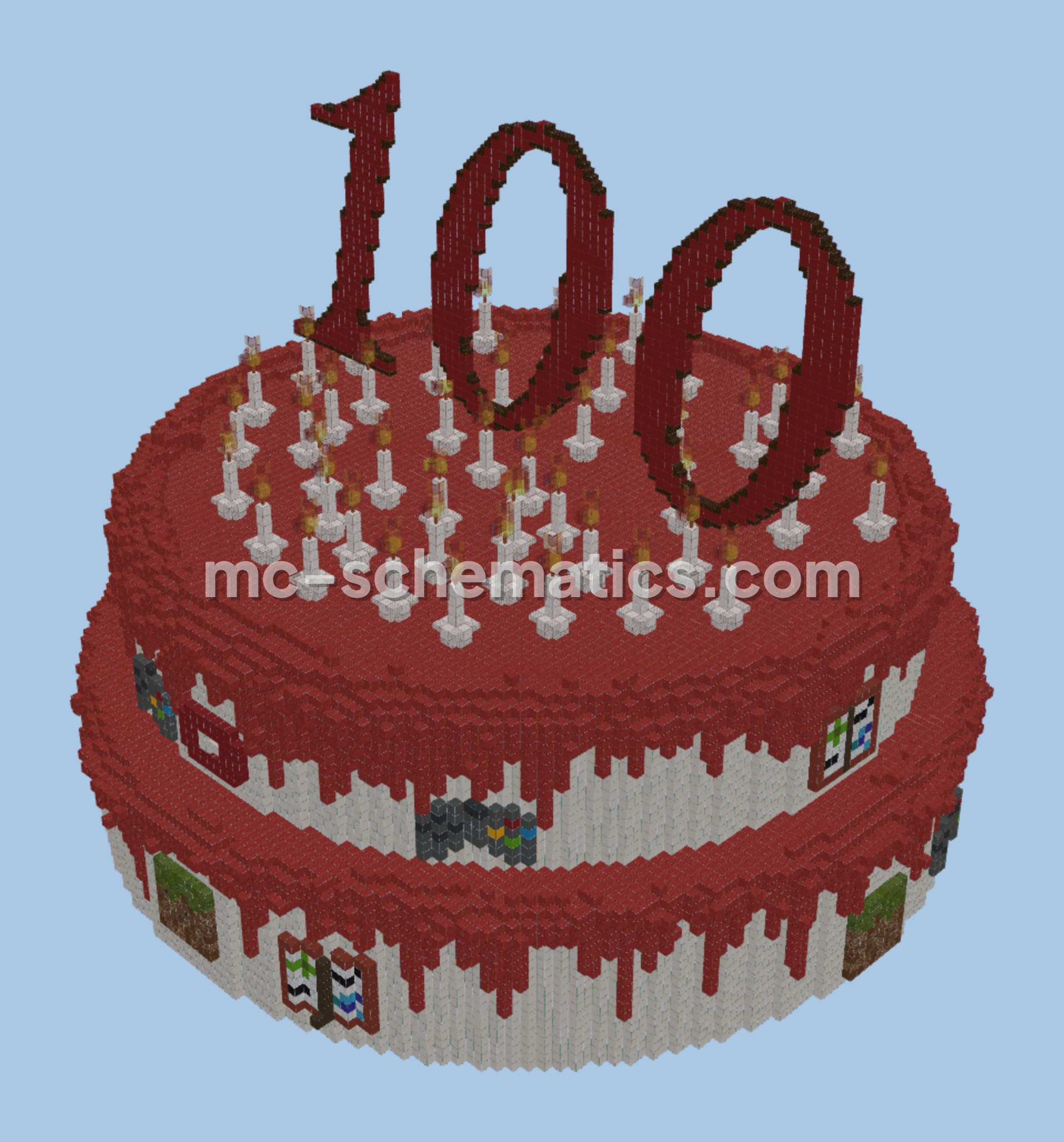 Fantasy Subscribers Cake Tower Minecraft schematic preview