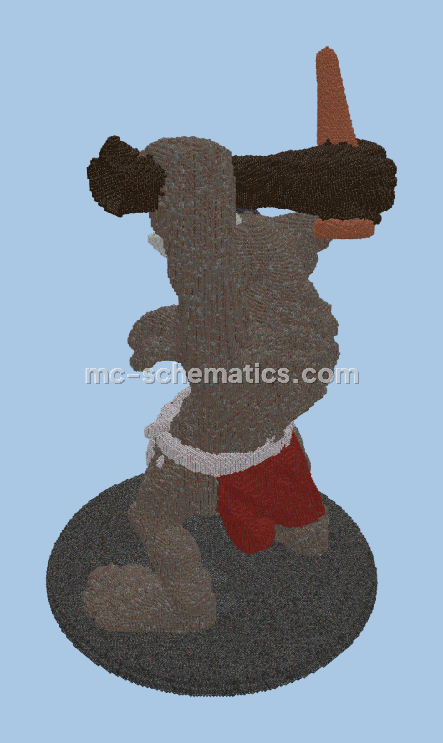Fantasy Troll Statue Minecraft schematic preview