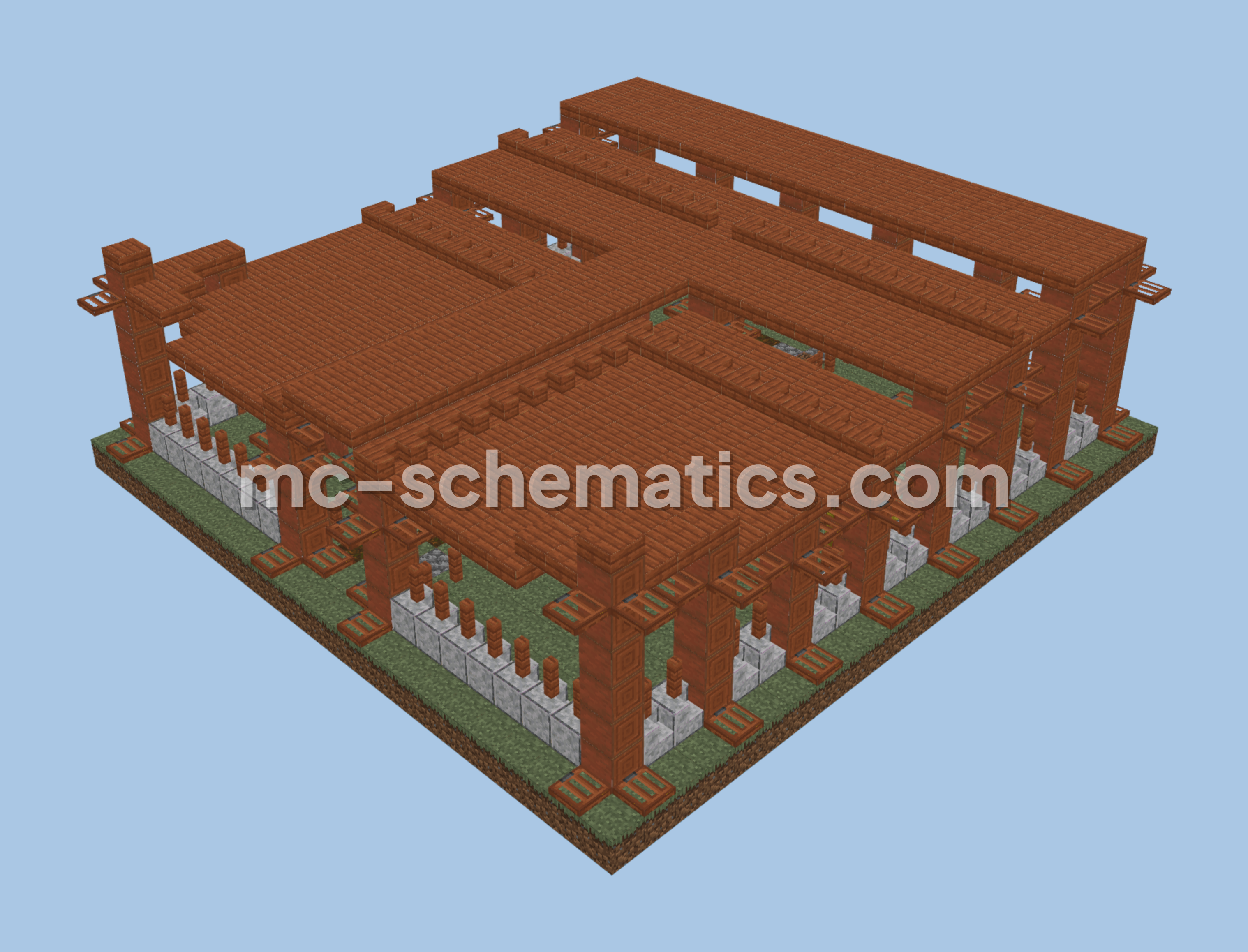 Farm Animal Barn Minecraft schematic preview