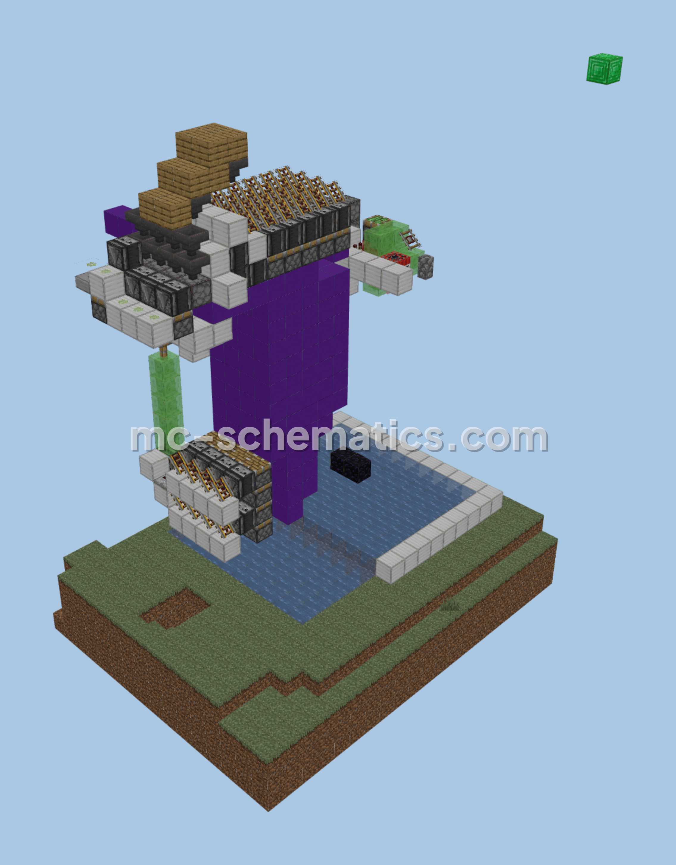 Fast Concrete Production Farm Minecraft schematic preview