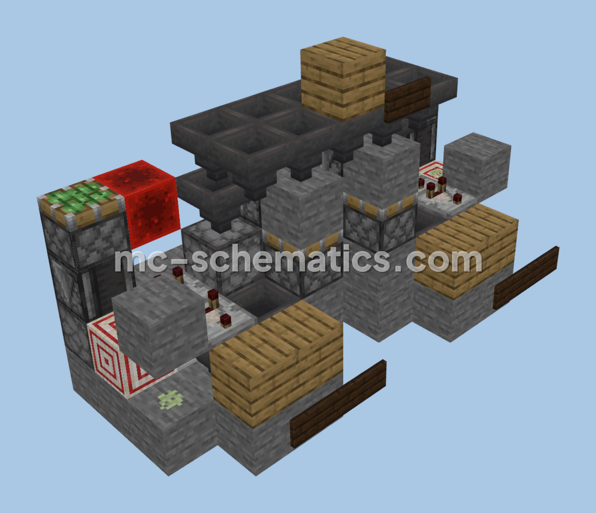 Fast Shulker Unloader System Minecraft schematic preview