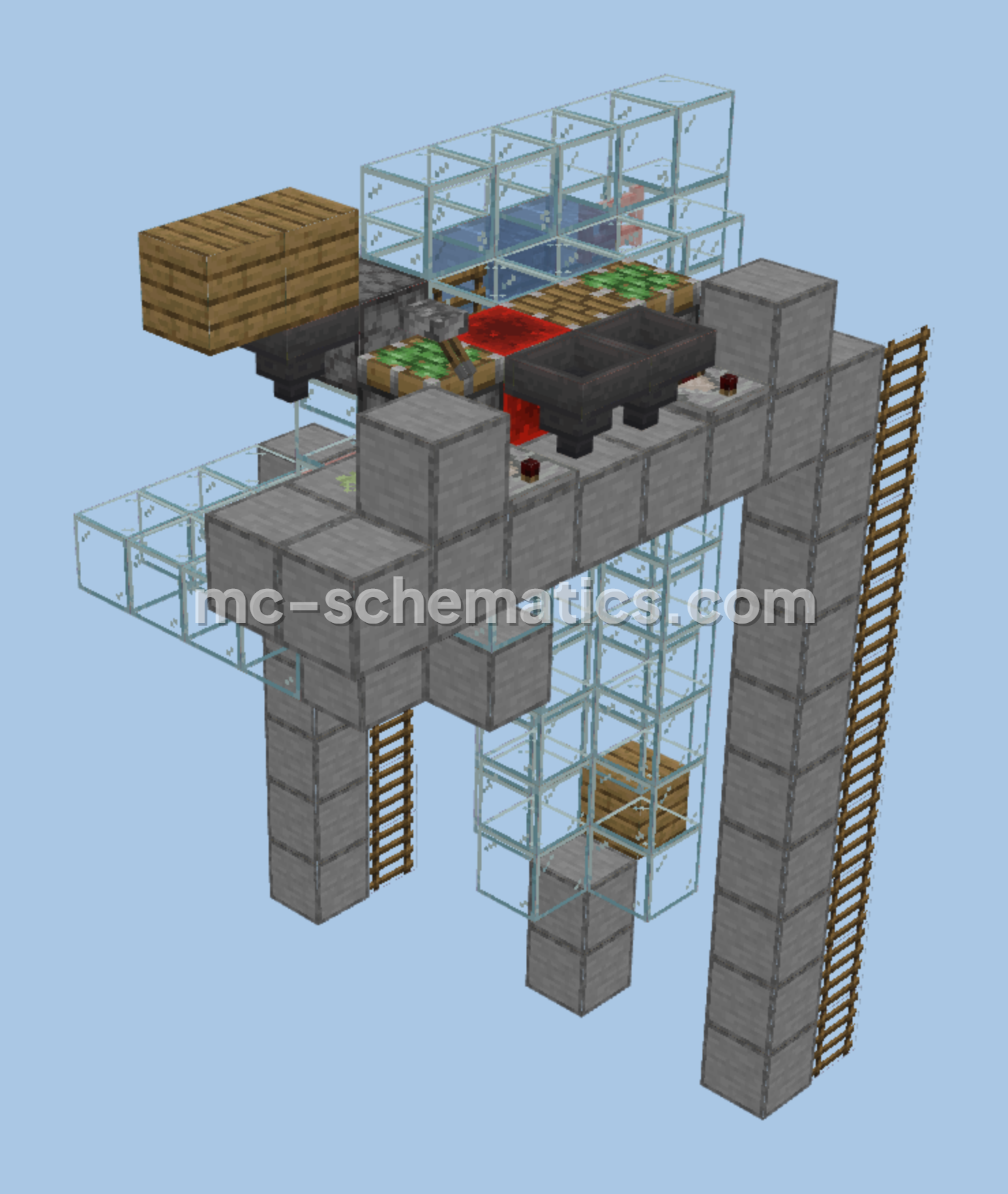 Fast XP Farm for Minecraft Minecraft schematic preview