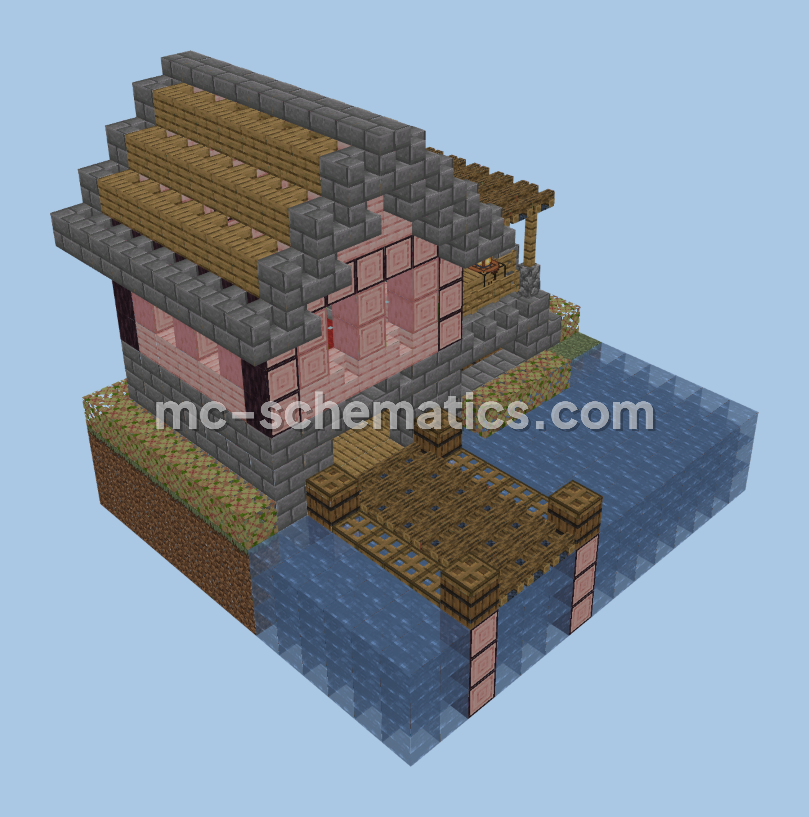 Fisherman's Cottage Design Minecraft schematic preview