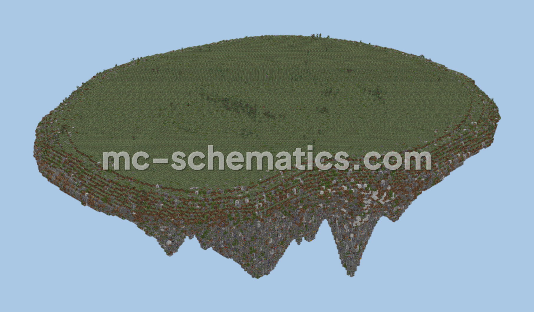 Floating Island Base Schematic Minecraft schematic preview