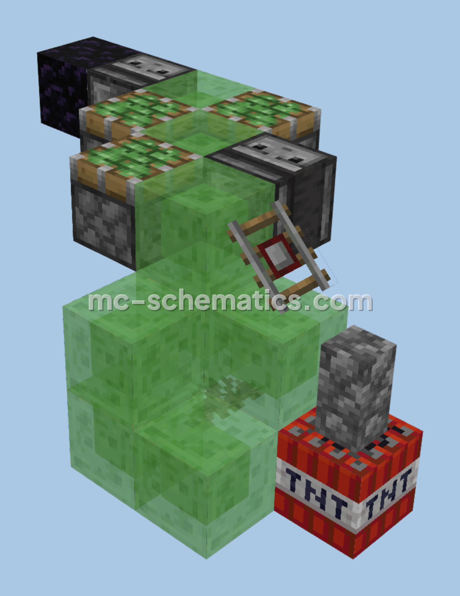 Flying TNT Cannon Schematic Minecraft schematic preview