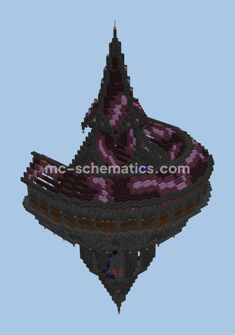 Flying Trading Hall Minecraft schematic